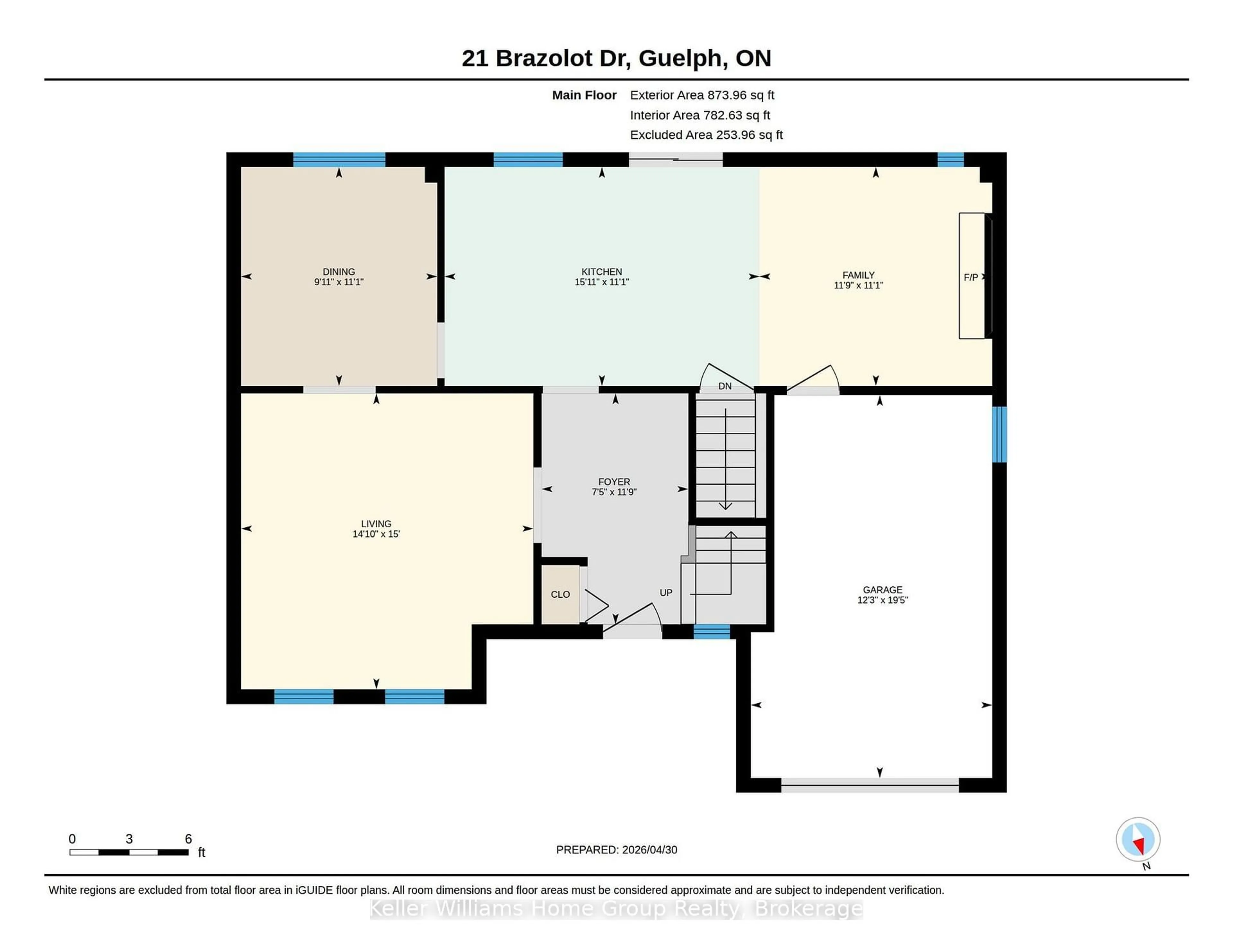 Floor plan for 21 Brazolot Dr, Guelph Ontario N1G 4M2