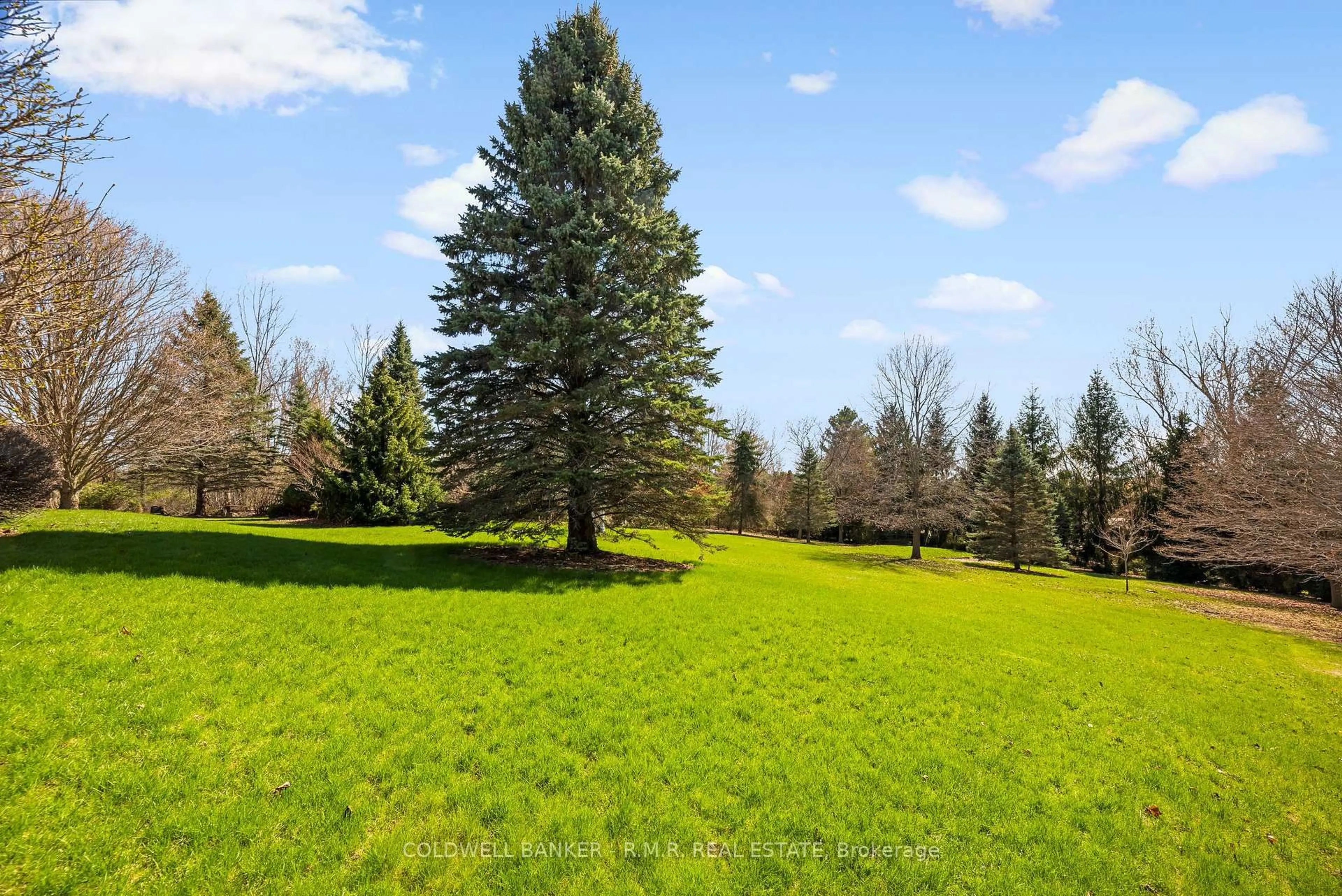 A pic from outside/outdoor area/front of a property/back of a property/a pic from drone, forest/trees view for 21 Skye Valley Dr, Hamilton Township Ontario K9A 0Y9