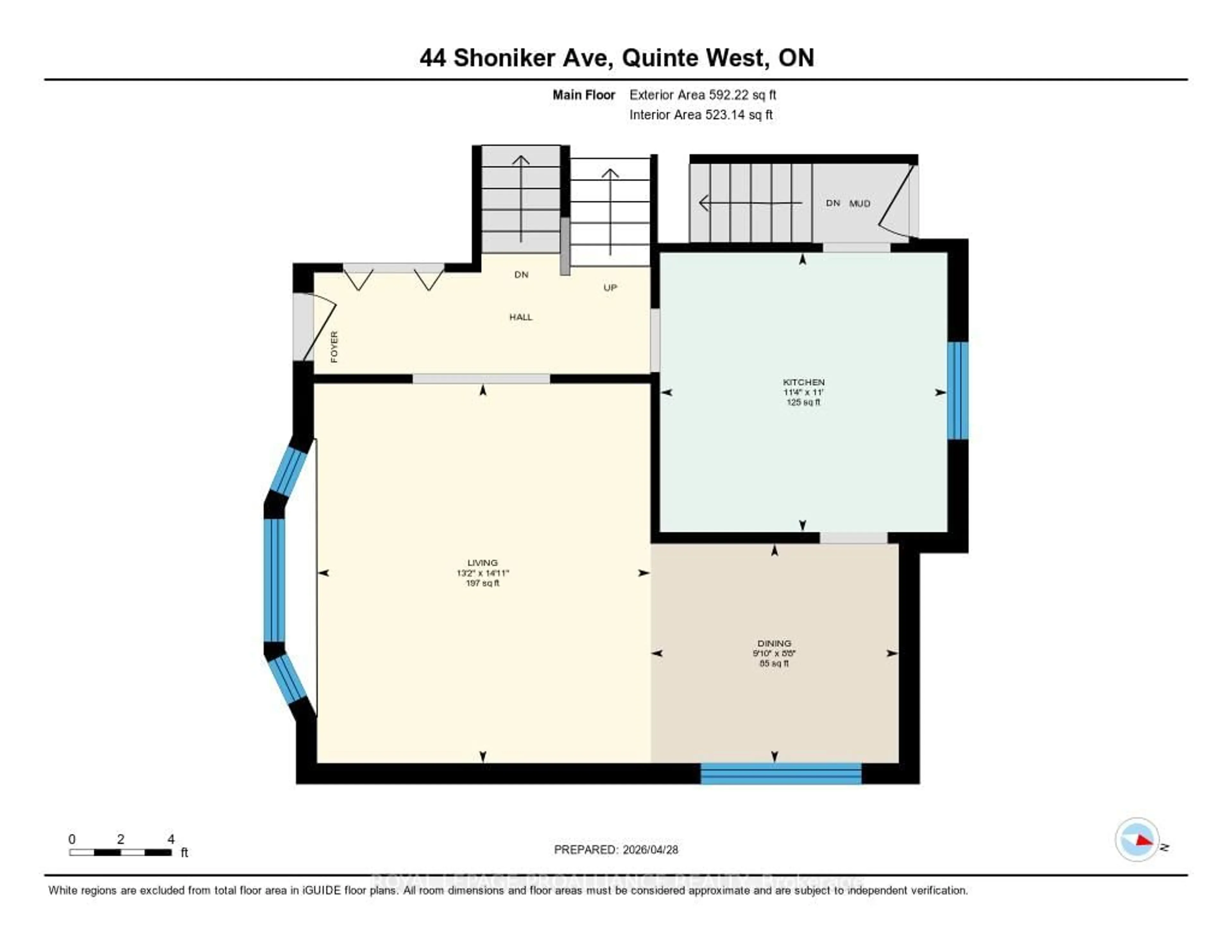 Floor plan for 44 Shoniker Ave, Quinte West Ontario K8V 2B5