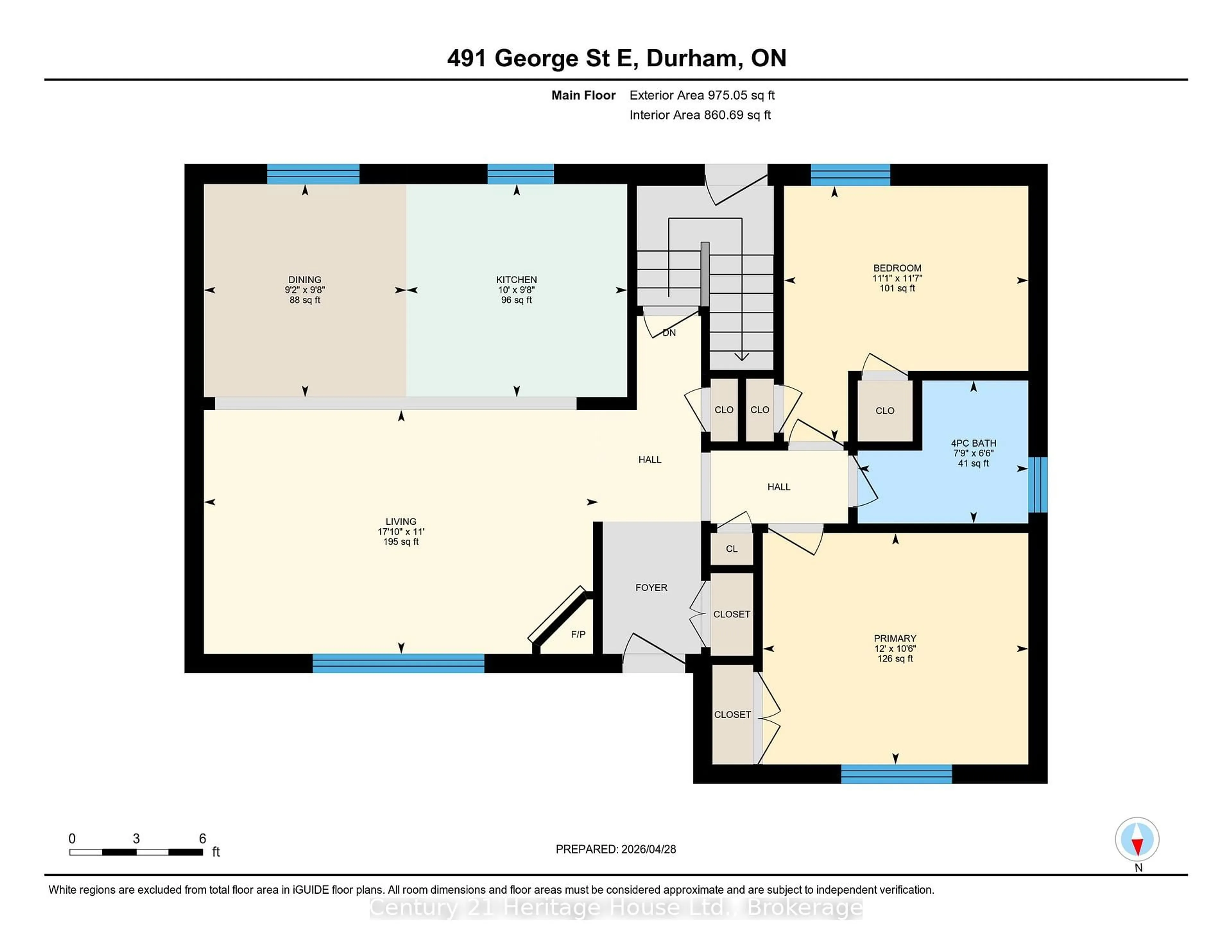 Floor plan for 491 George St, West Grey Ontario N0G 1R0