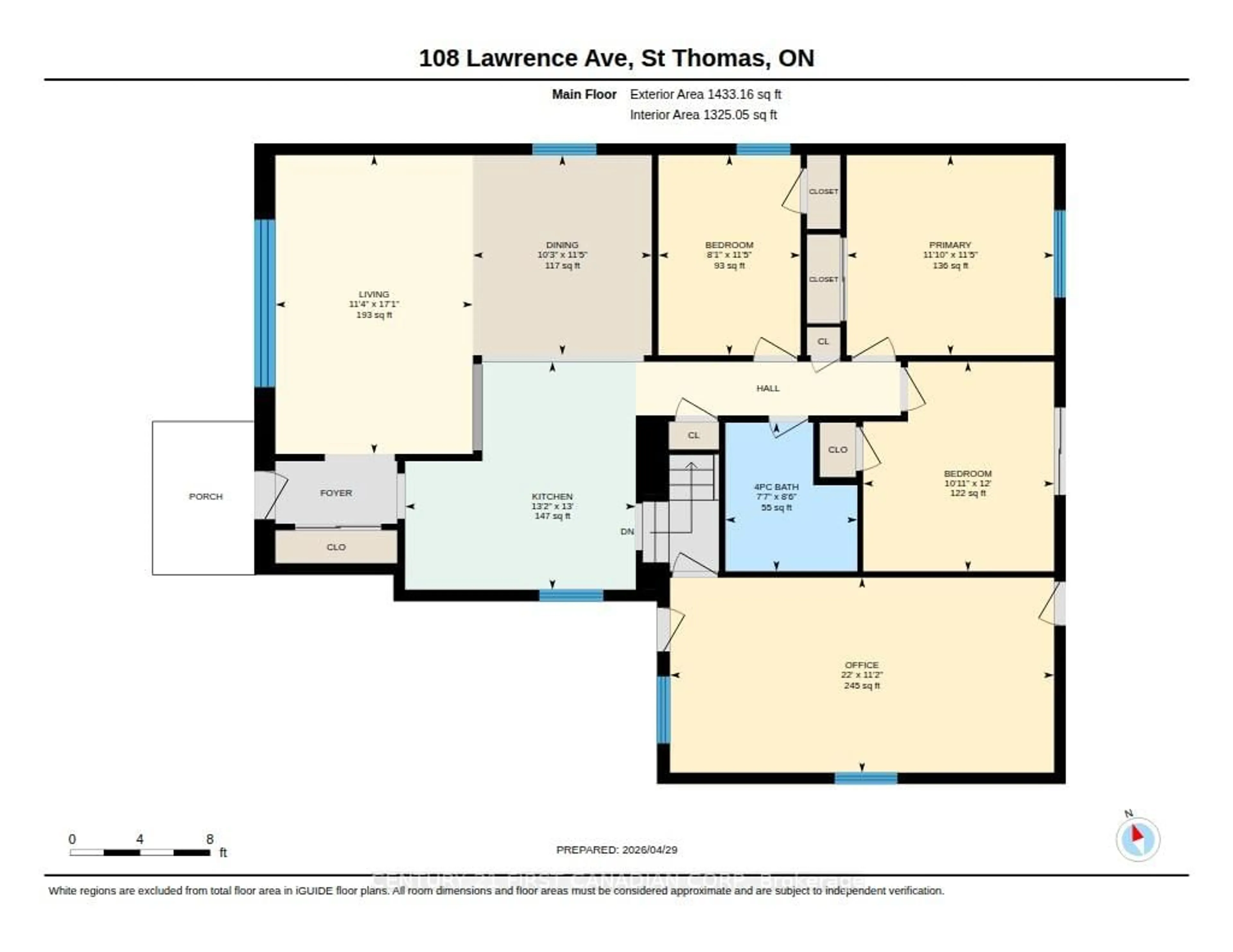 Floor plan for 108 Lawrence Ave, St. Thomas Ontario N5R 5G3