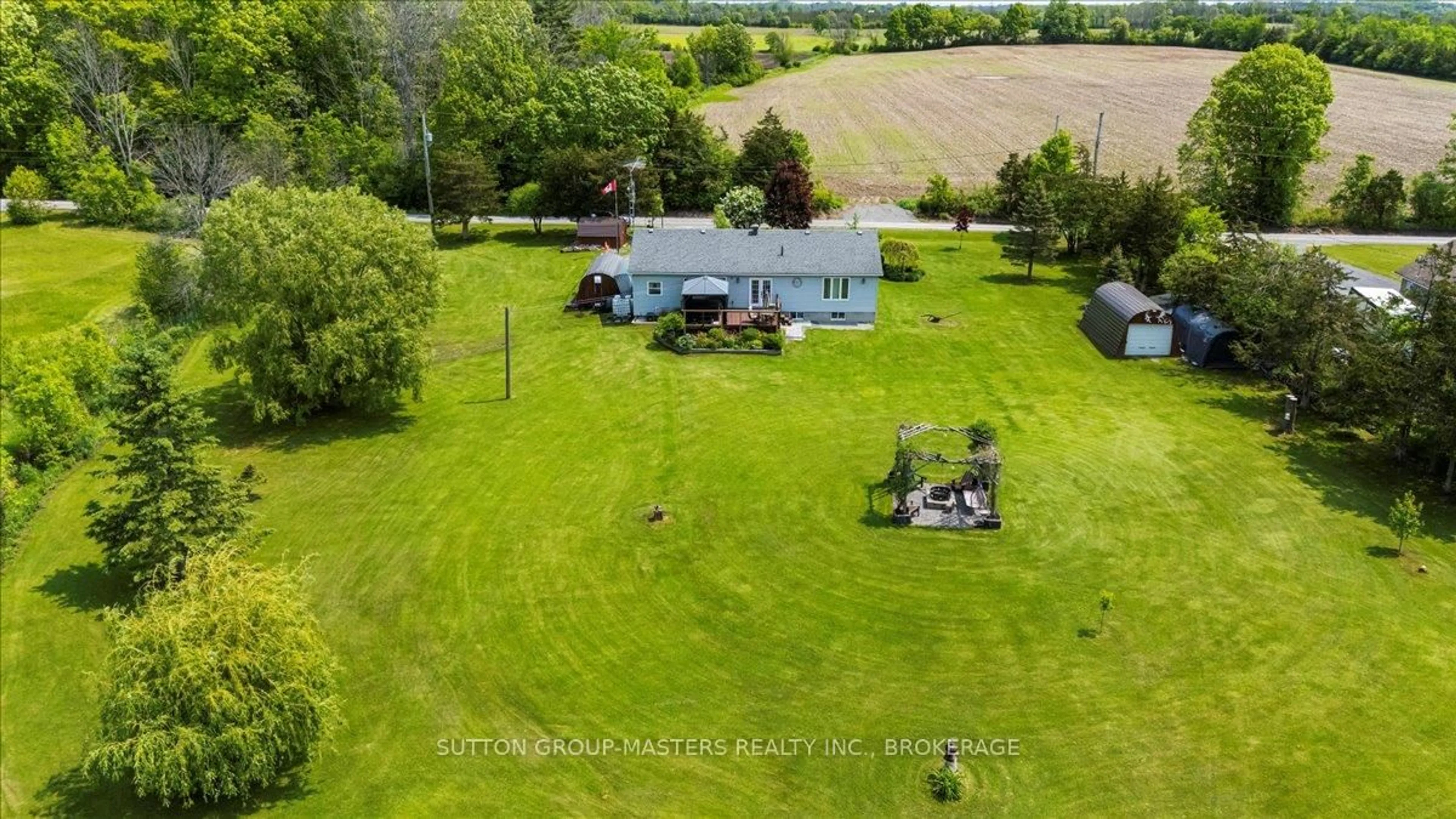 A pic from outside/outdoor area/front of a property/back of a property/a pic from drone, water/lake/river/ocean view for 84 Plumb Rd, Shannonville Ontario K0K 2N0