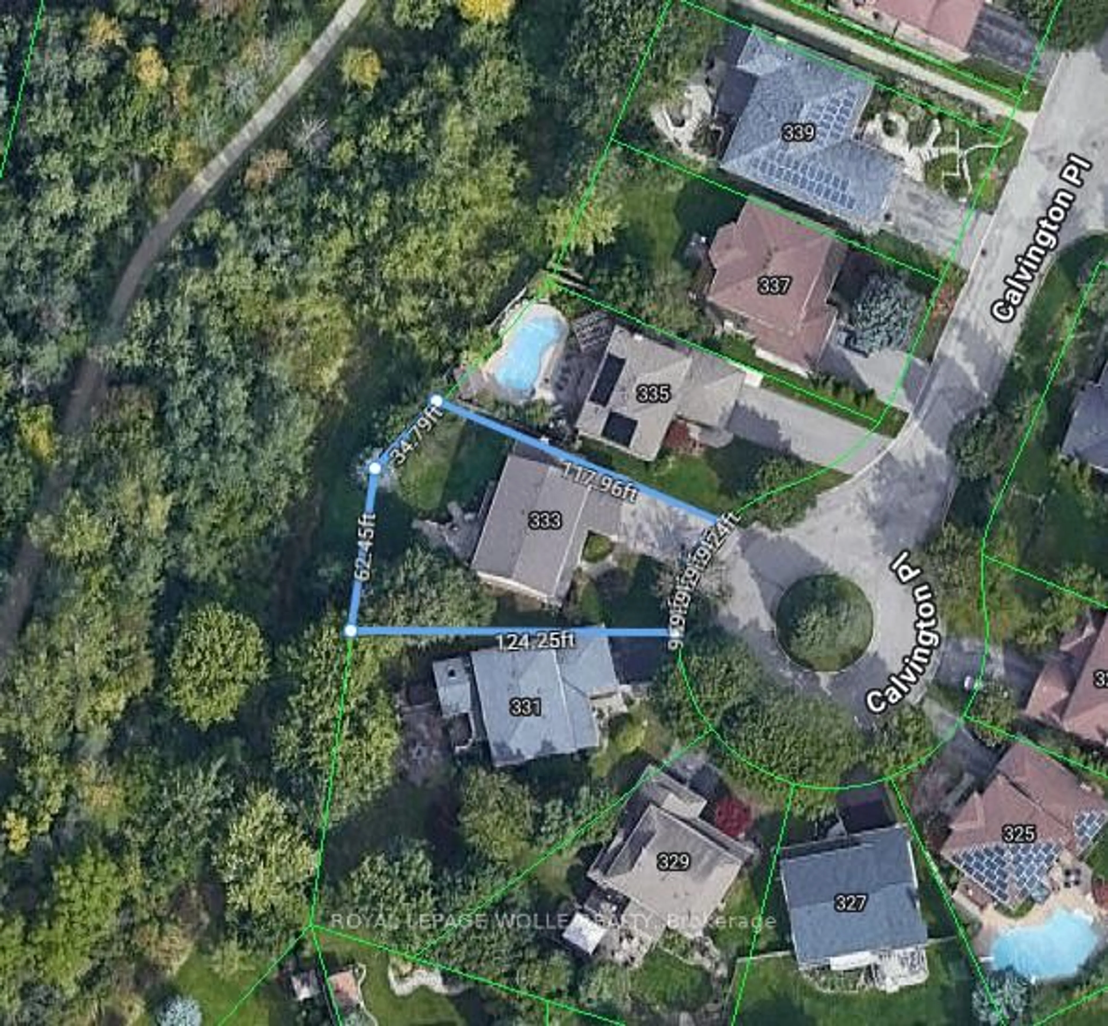 A pic from outside/outdoor area/front of a property/back of a property/a pic from drone, street for 333 Calvington Pl, Waterloo Ontario N2T 1R1