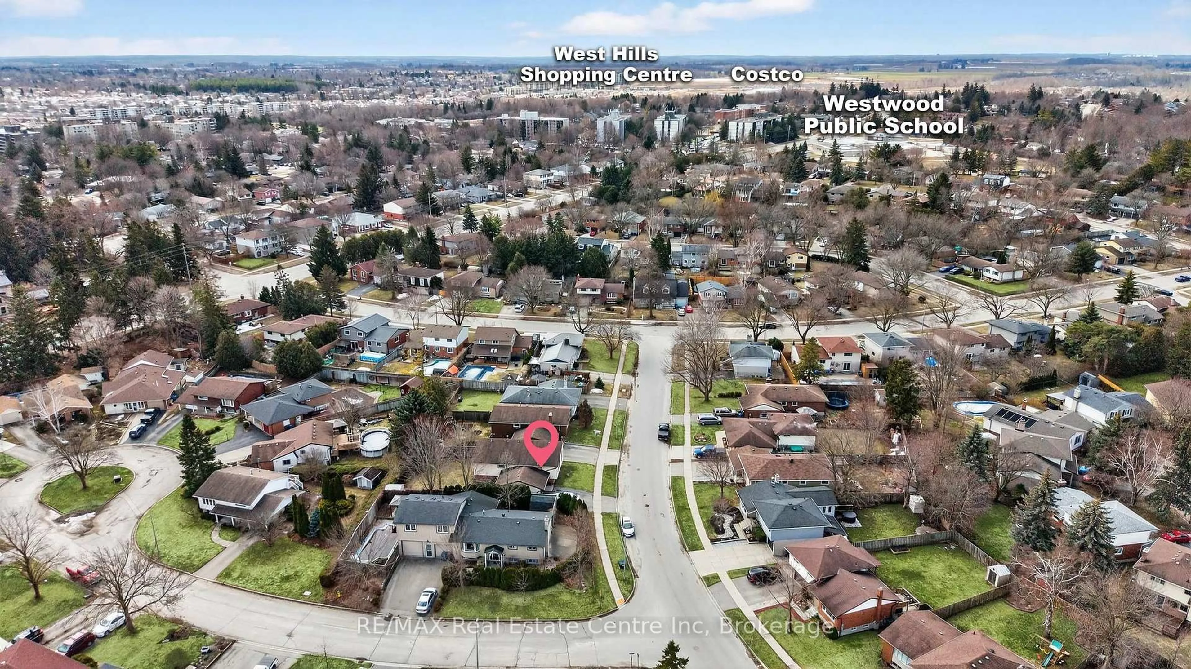 A pic from outside/outdoor area/front of a property/back of a property/a pic from drone, street for 9 Sanderson Dr, Guelph Ontario N1H 6T7
