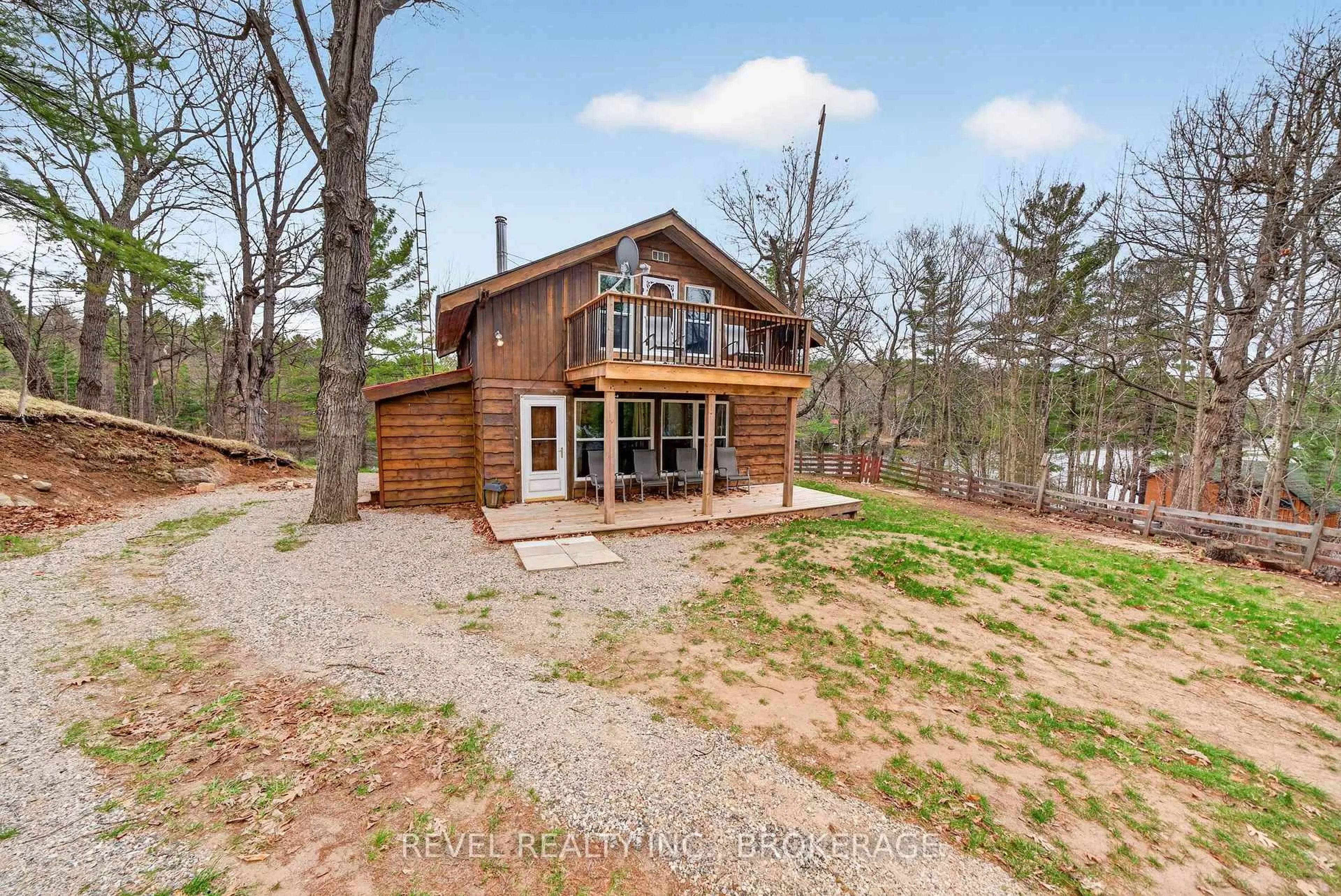 A pic from outside/outdoor area/front of a property/back of a property/a pic from drone, water/lake/river/ocean view for 341 Tim's Lane, Godfrey Ontario K0H 1T0