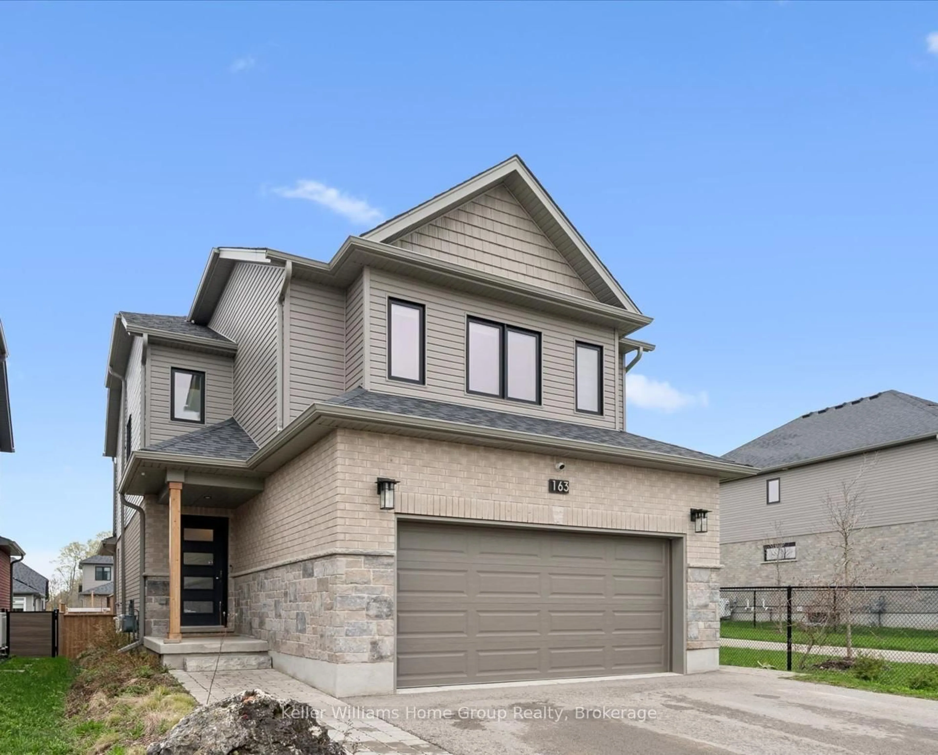 Home with brick exterior material, street for 163 Halls Dr, Centre Wellington Ontario N0B 1S0