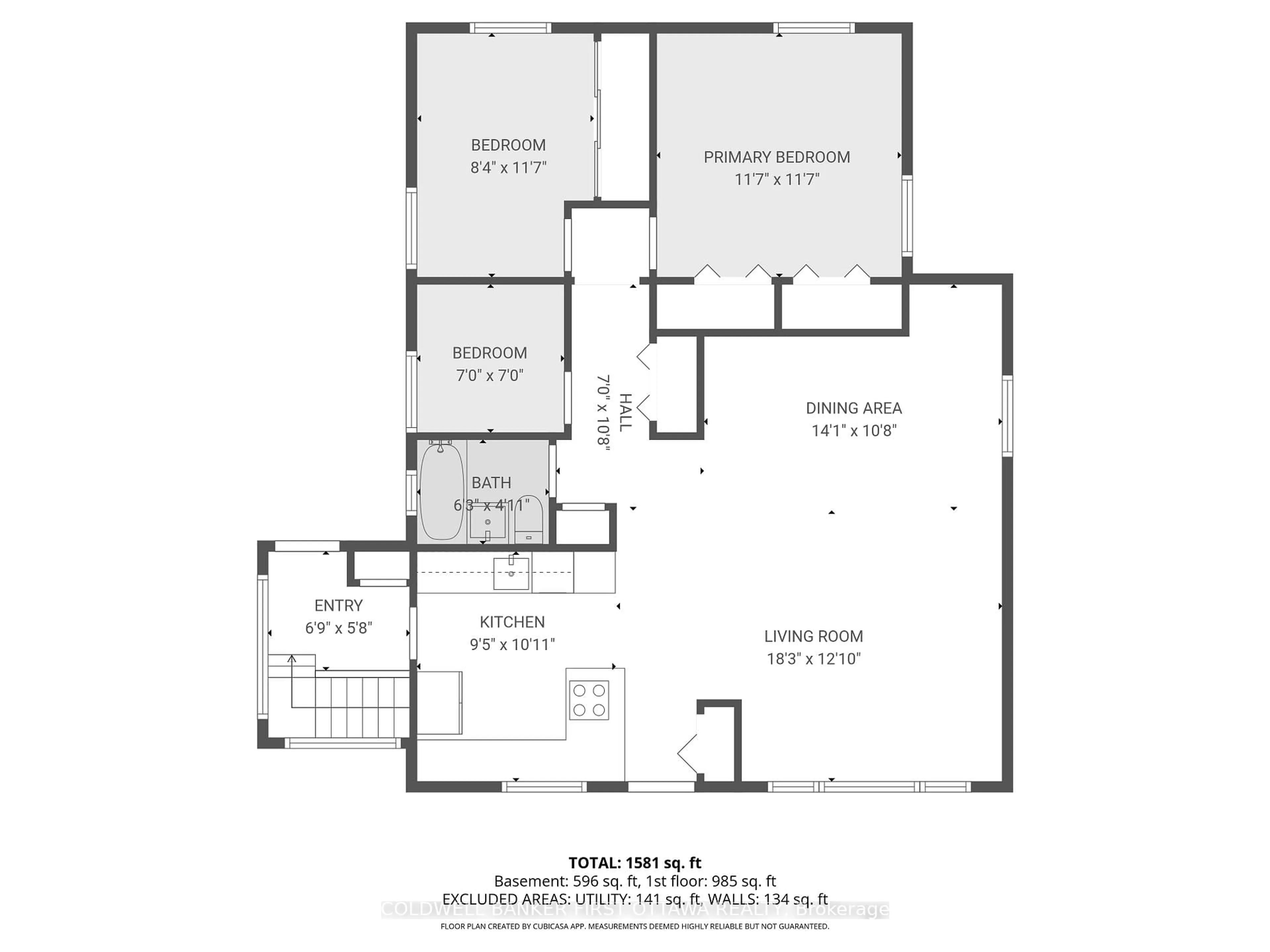 Floor plan for 260 Keyworth Ave, Ottawa Ontario K1Y 0G1