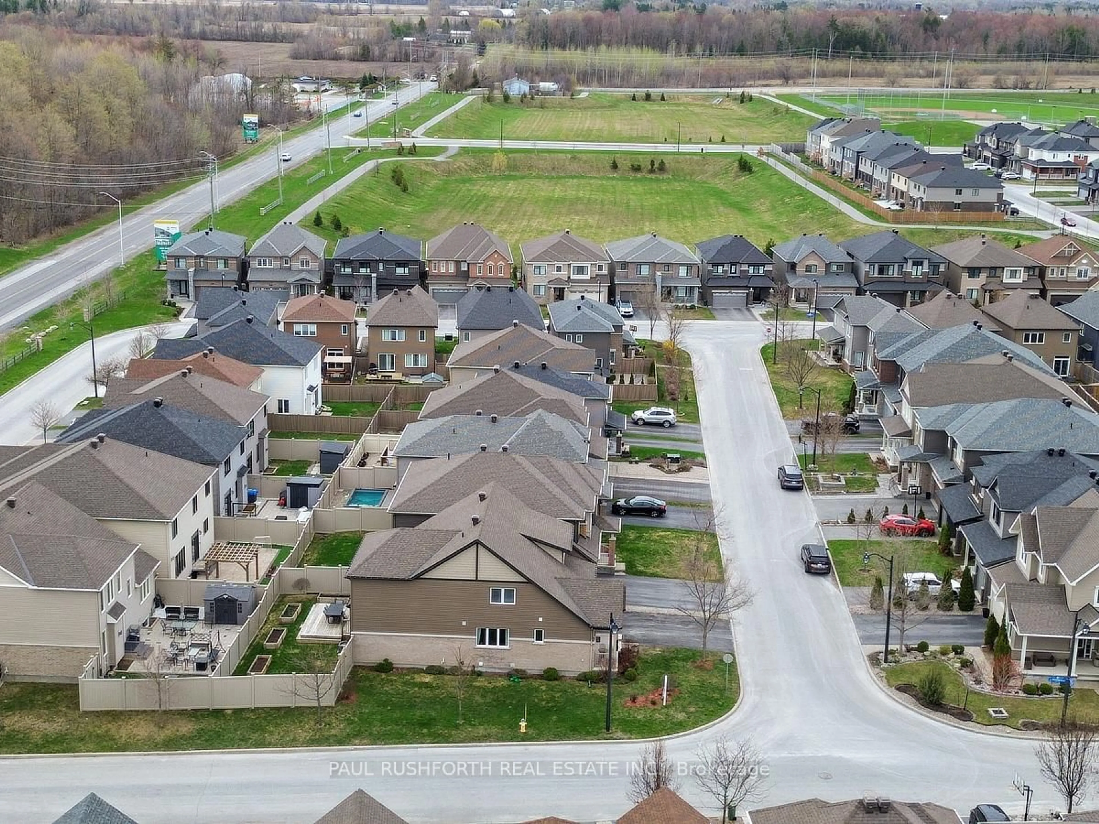 A pic from outside/outdoor area/front of a property/back of a property/a pic from drone, street for 101 Red Rock Lane, Nepean Ontario K2J 6H2