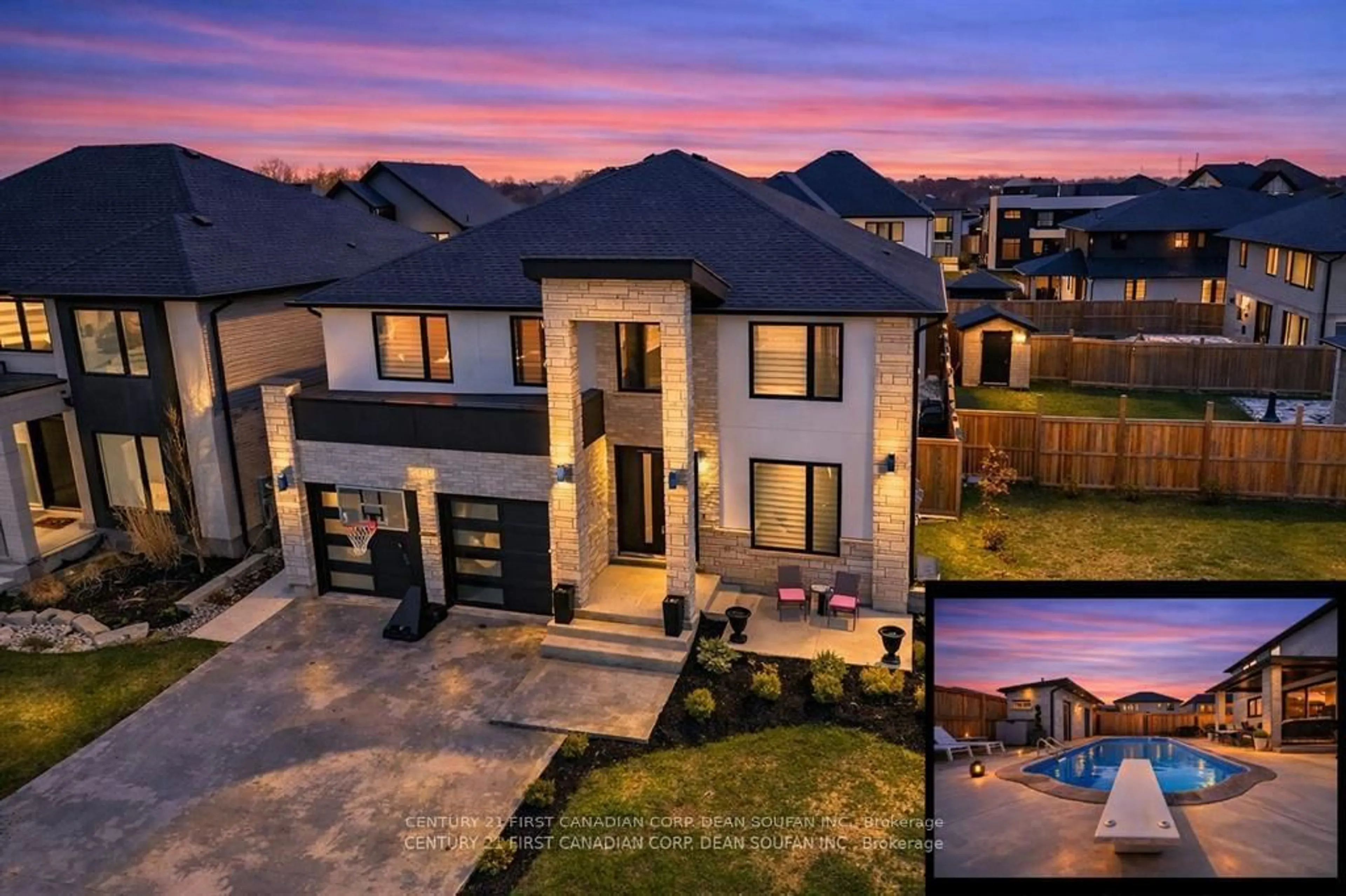 A pic from outside/outdoor area/front of a property/back of a property/a pic from drone, street for 3475 Brushland Cres, London South Ontario N6P 0H2
