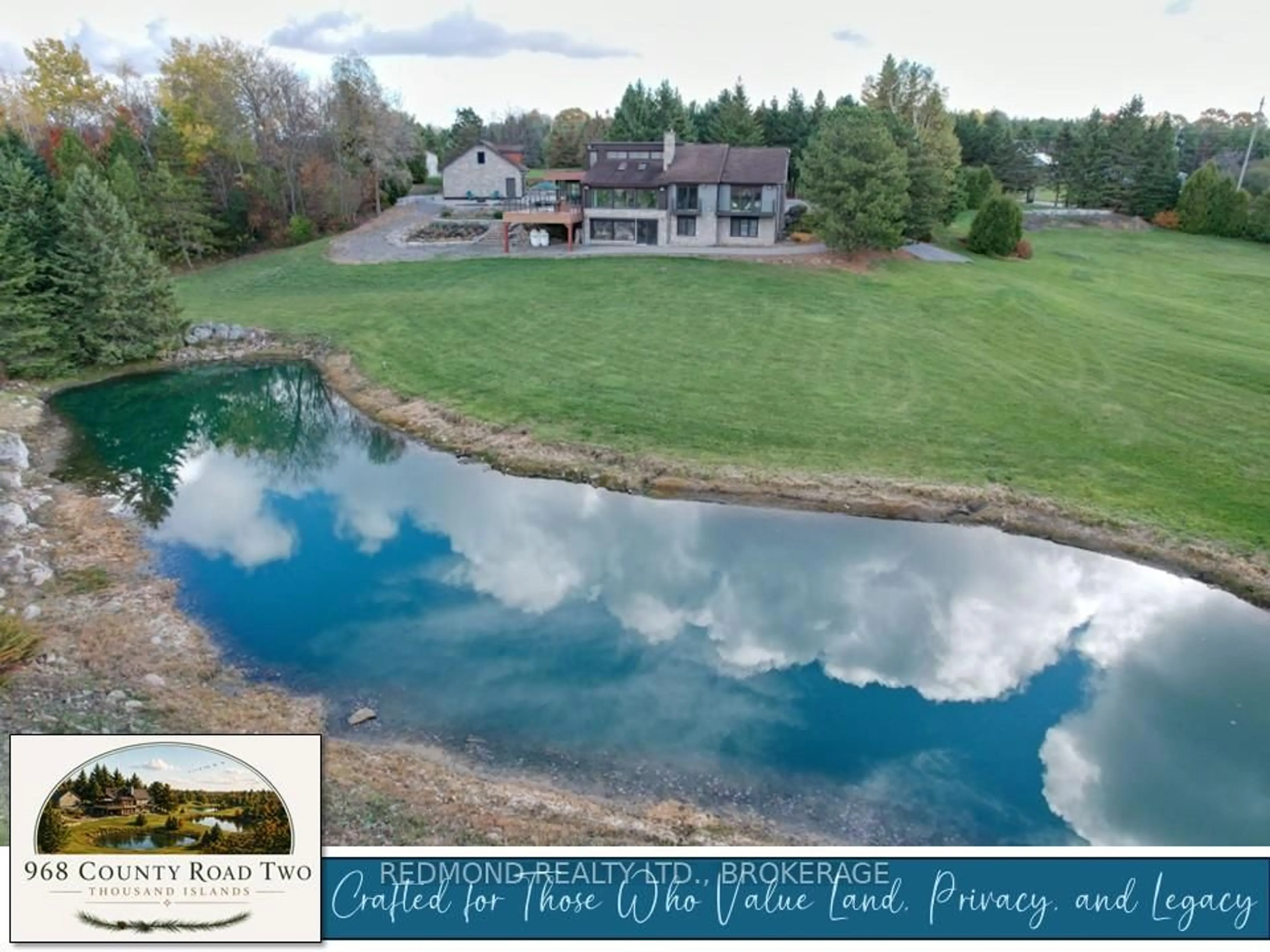 A pic from outside/outdoor area/front of a property/back of a property/a pic from drone, water/lake/river/ocean view for 968 Cty Rd 2 Rd, Front of Leeds & Seeleys Bay Ontario K0E 1L0