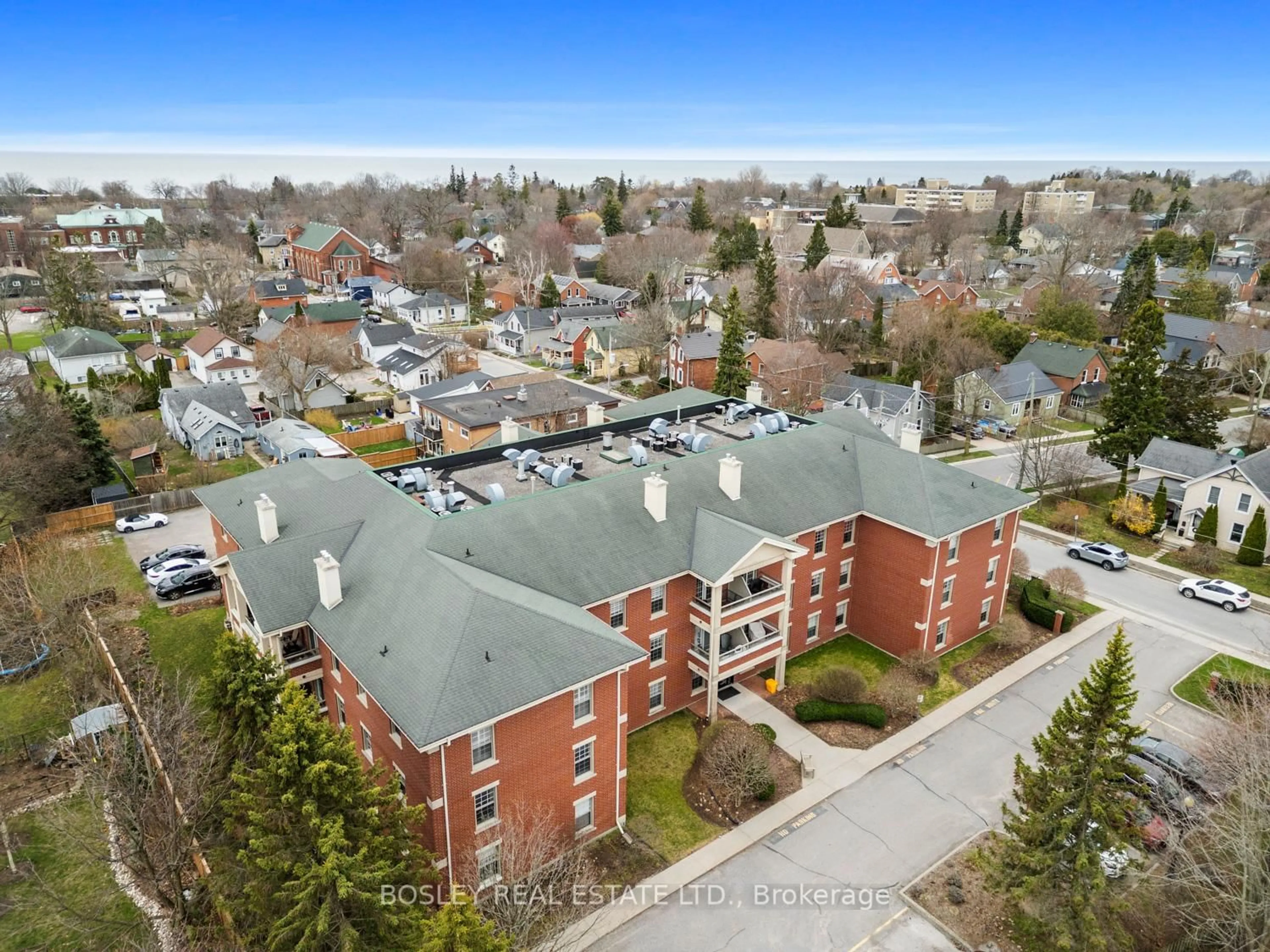 A pic from outside/outdoor area/front of a property/back of a property/a pic from drone, city buildings view from balcony for 352 Ball St #101, Cobourg Ontario K9A 3J2