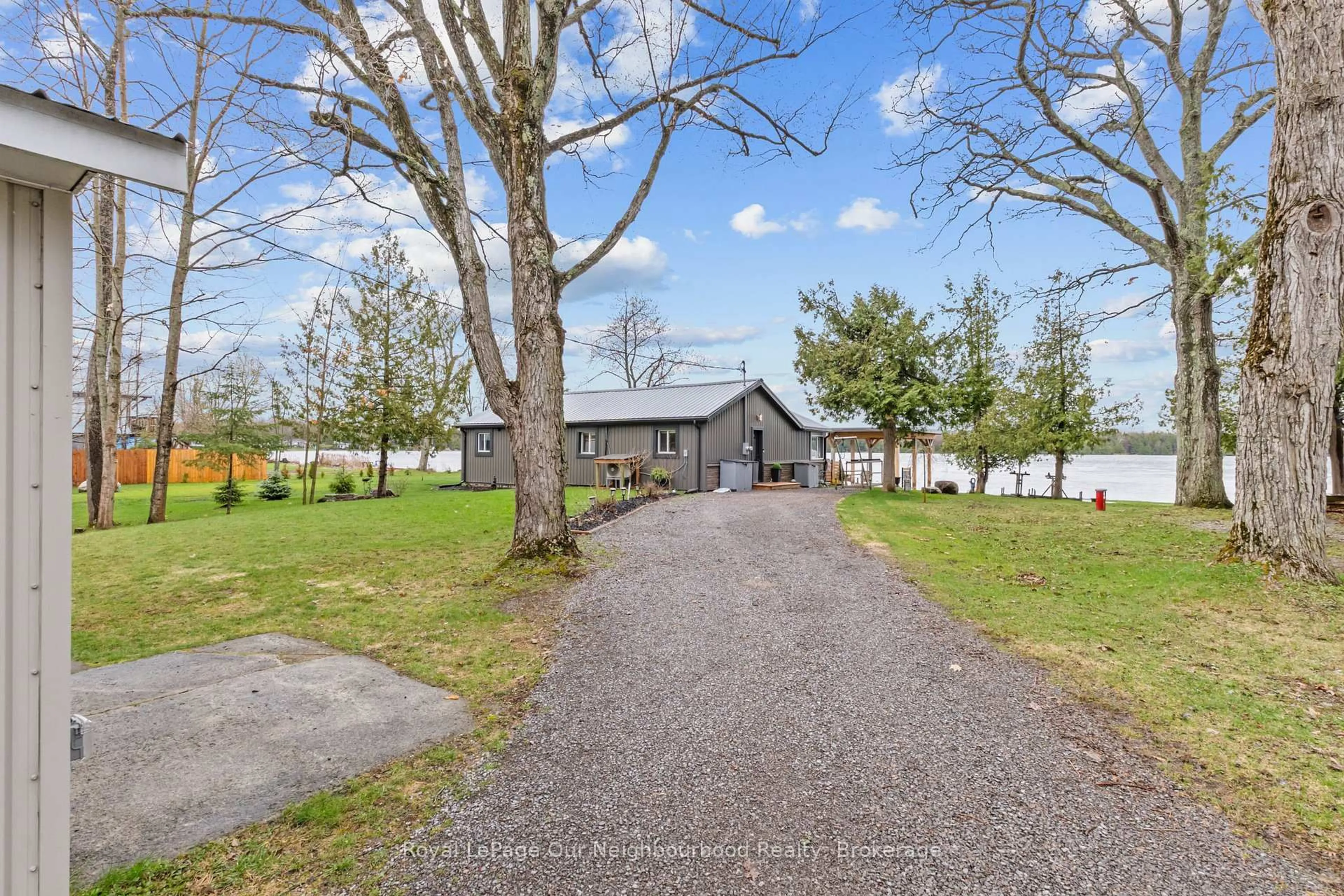 A pic from outside/outdoor area/front of a property/back of a property/a pic from drone, water/lake/river/ocean view for 1000 Garratt Rd #F, Trent Hills Ontario K0L 1Z0