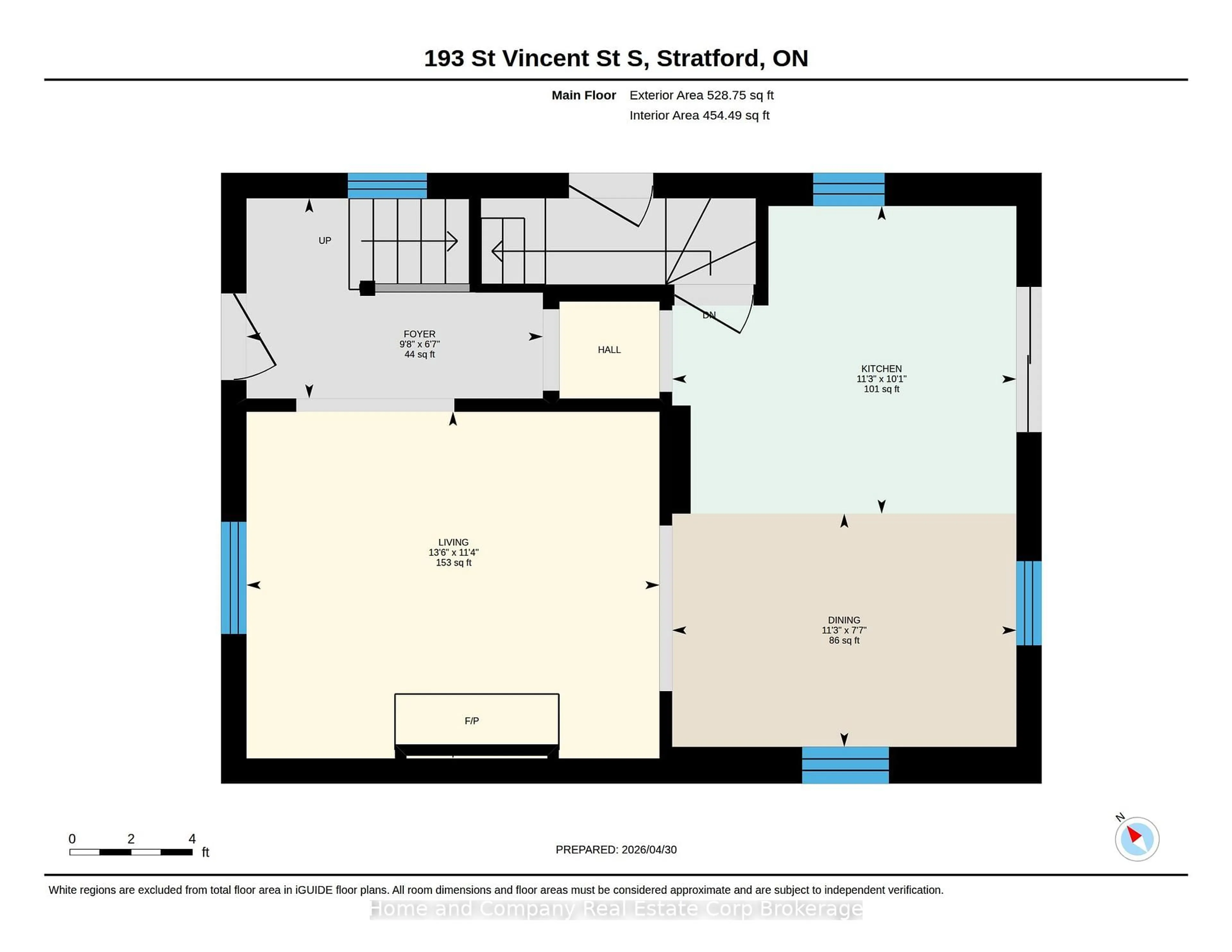 Floor plan for 193 St Vincent St, Stratford Ontario N5A 2X2