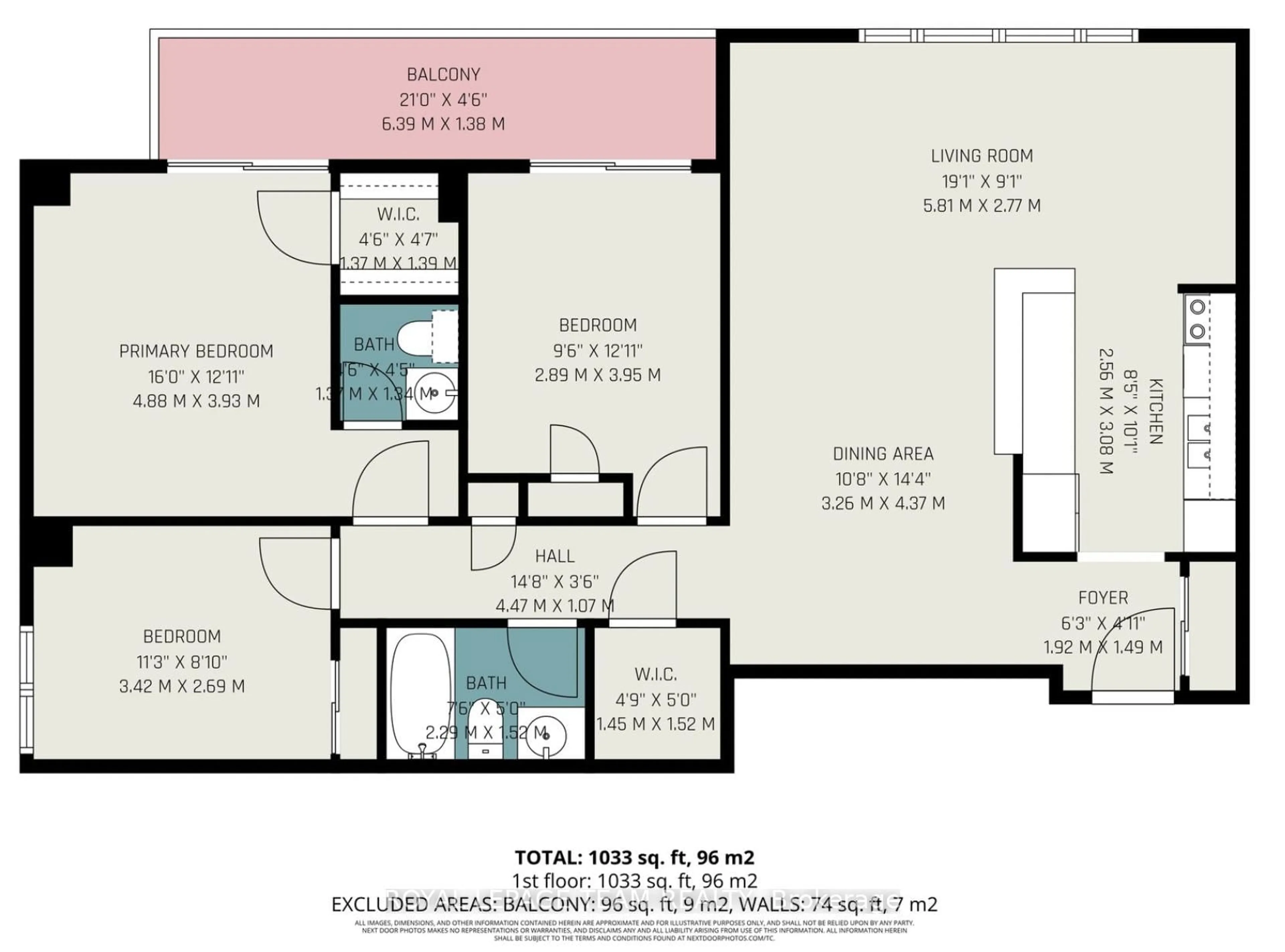 Floor plan for 2625 Regina St #1101, Ottawa Ontario K2B 5W8
