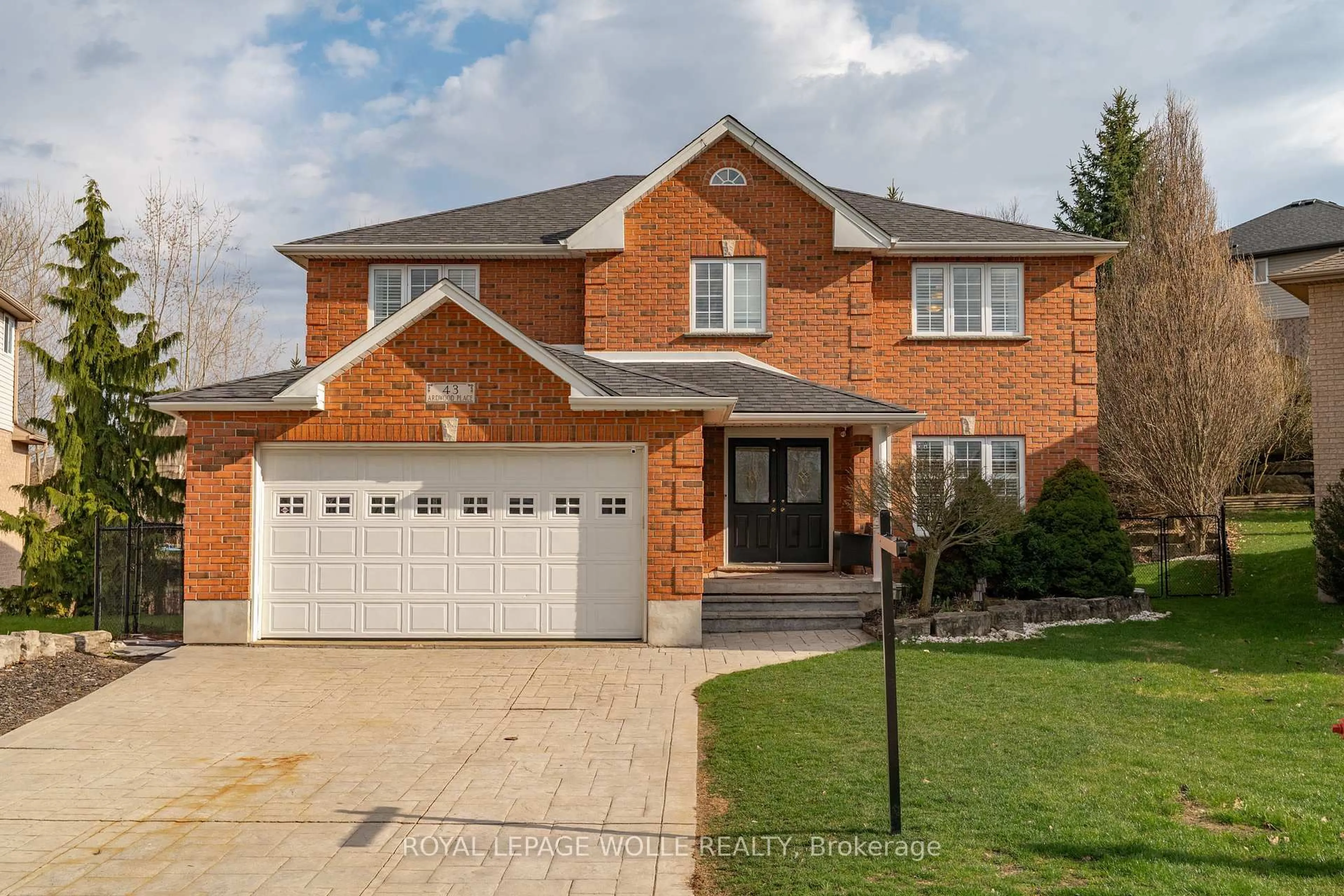 Home with brick exterior material, street for 43 Ardwood Pl, Kitchener Ontario N2A 4C3