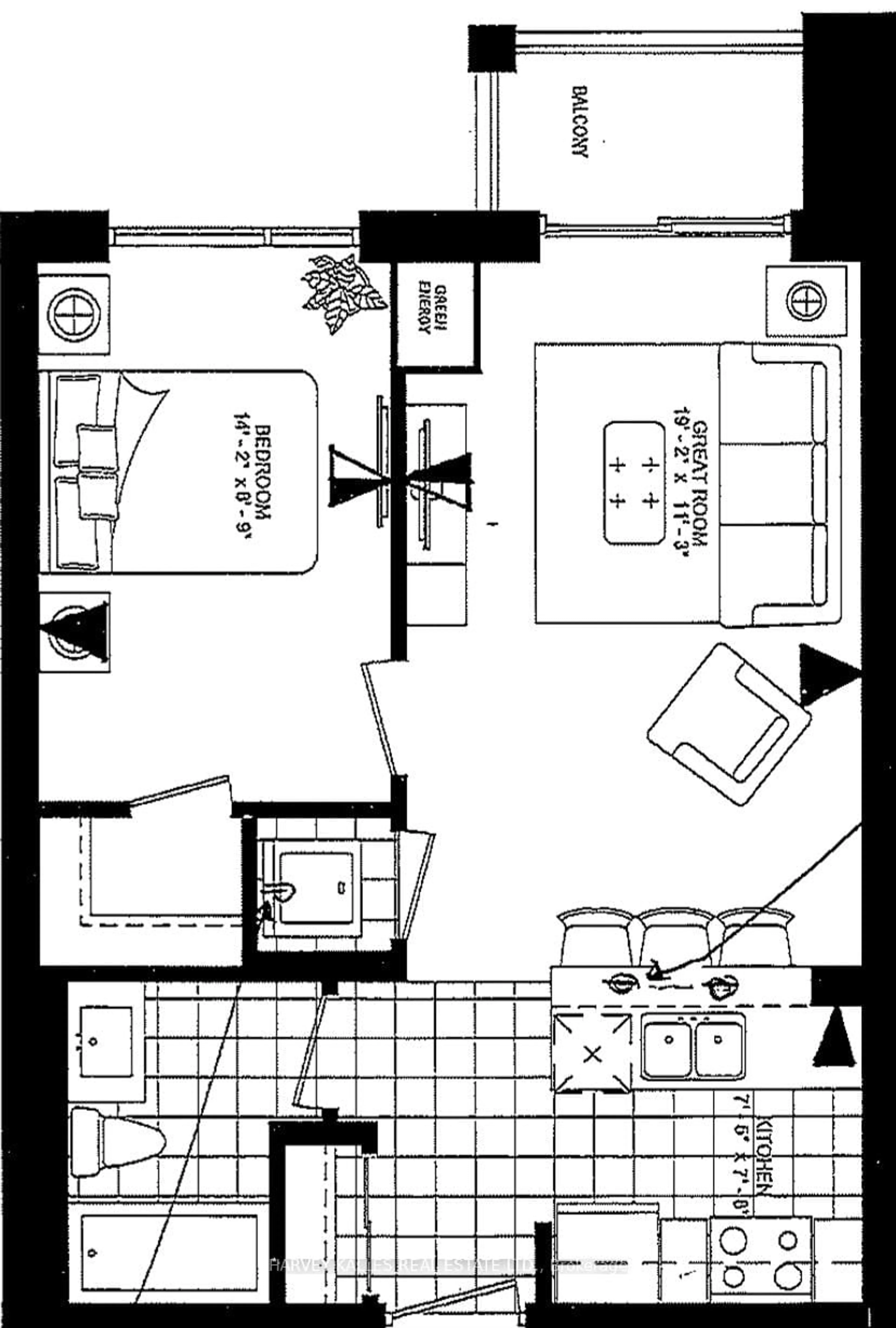 Floor plan for 460 Dundas St #431, Hamilton Ontario L8B 2A5