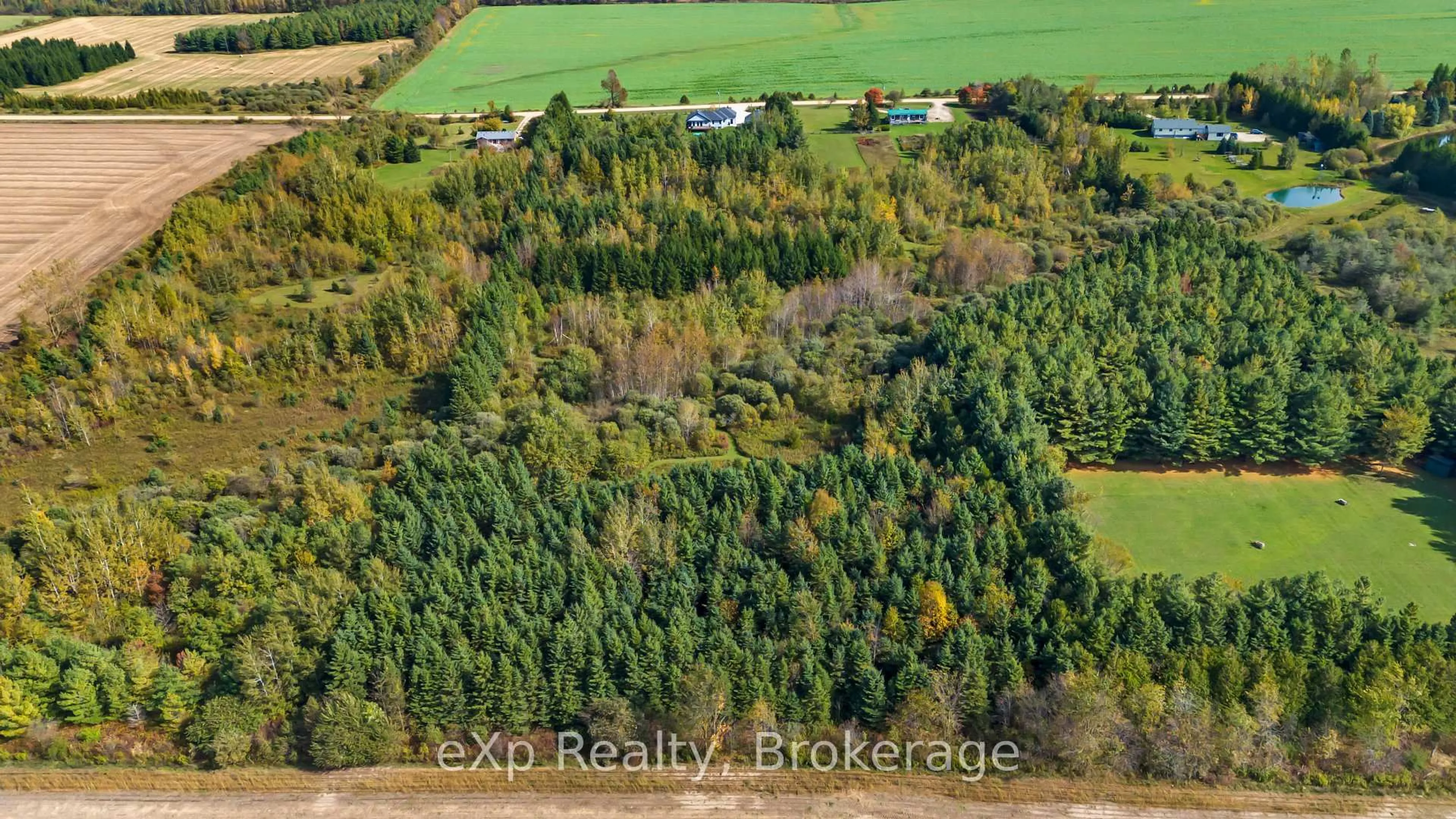 A pic from outside/outdoor area/front of a property/back of a property/a pic from drone, forest/trees view for 131290 Southgate 13 Sdrd, Southgate Ontario N0G 1N0