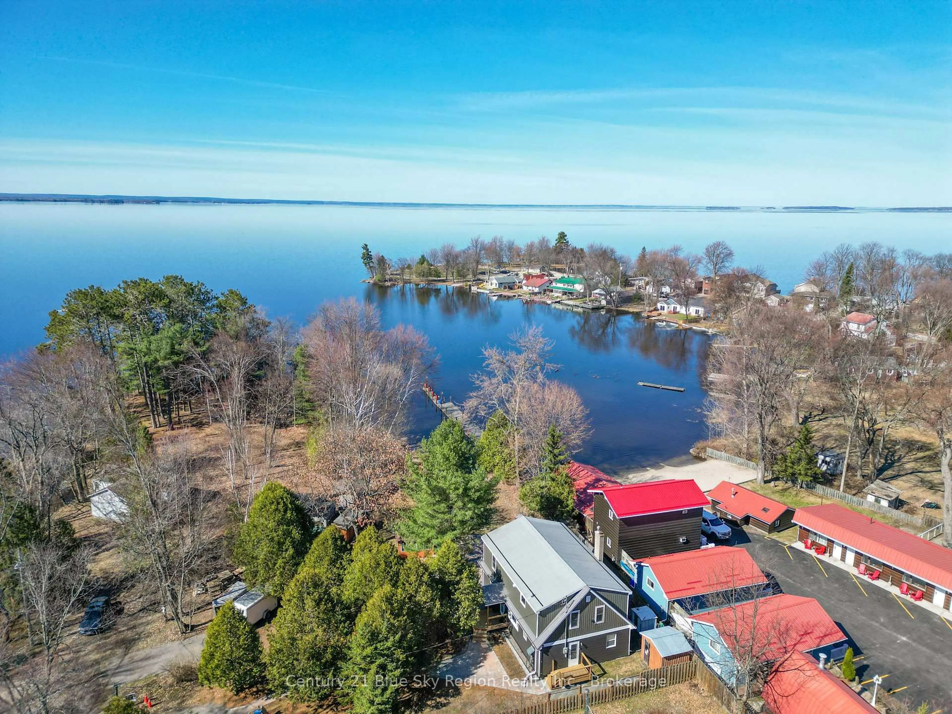 A pic from outside/outdoor area/front of a property/back of a property/a pic from drone, water/lake/river/ocean view for 12 Mowat Cres, North Bay Ontario P1A 1R5