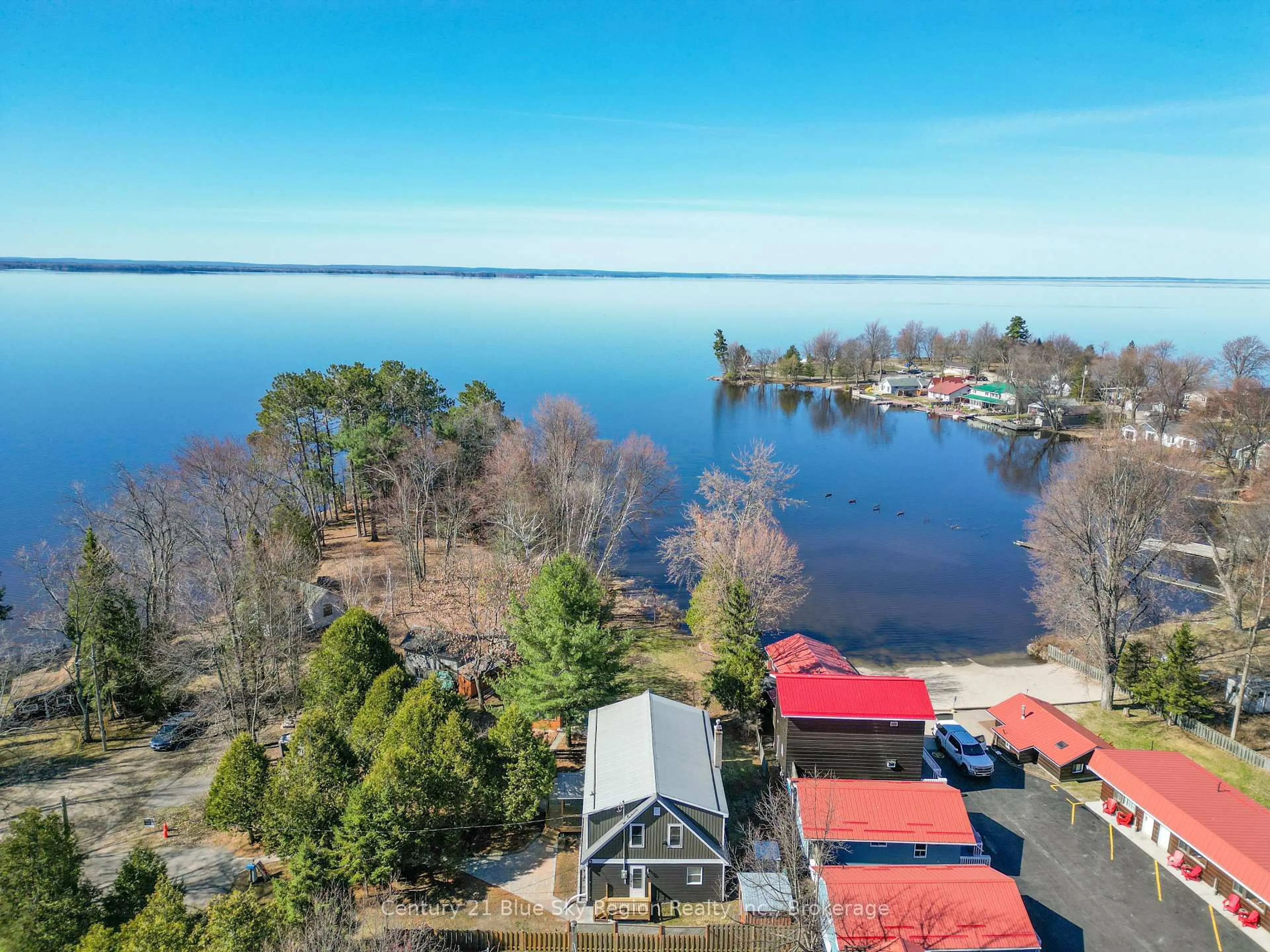A pic from outside/outdoor area/front of a property/back of a property/a pic from drone, water/lake/river/ocean view for 12 Mowat Cres, North Bay Ontario P1A 1R5