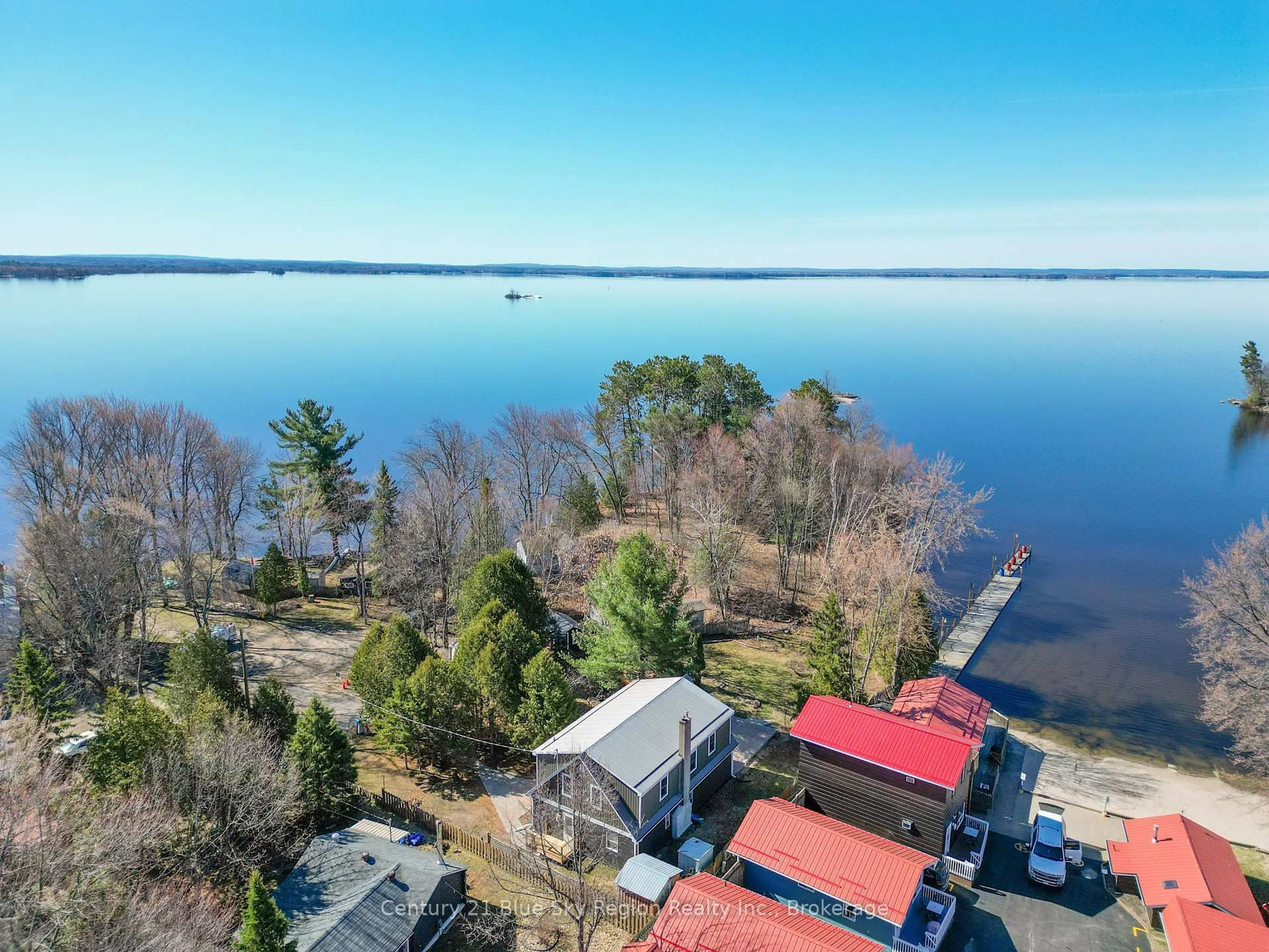 A pic from outside/outdoor area/front of a property/back of a property/a pic from drone, water/lake/river/ocean view for 12 Mowat Cres, North Bay Ontario P1A 1R5