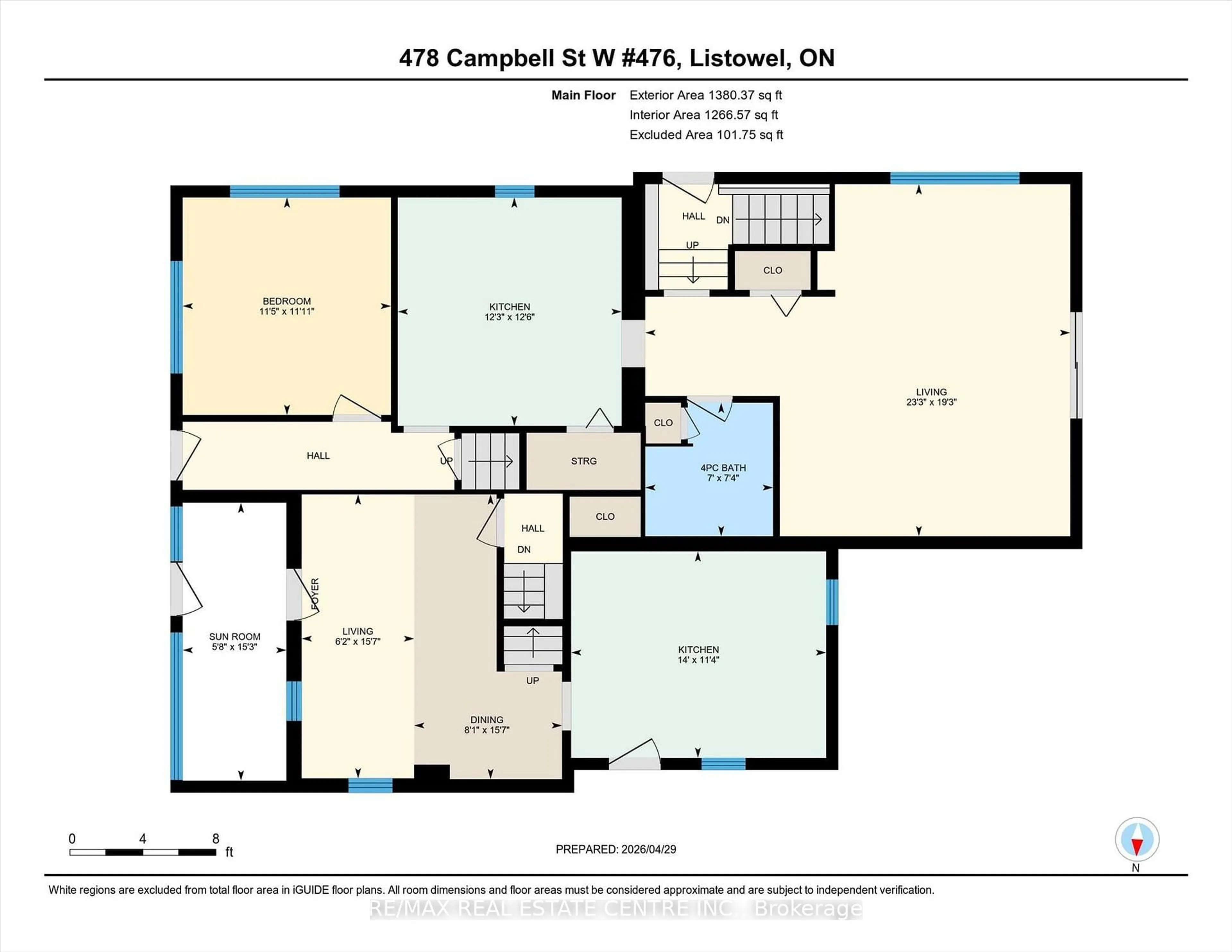 Floor plan for 476-478 Campbell St, North Perth Ontario N4W 1J3