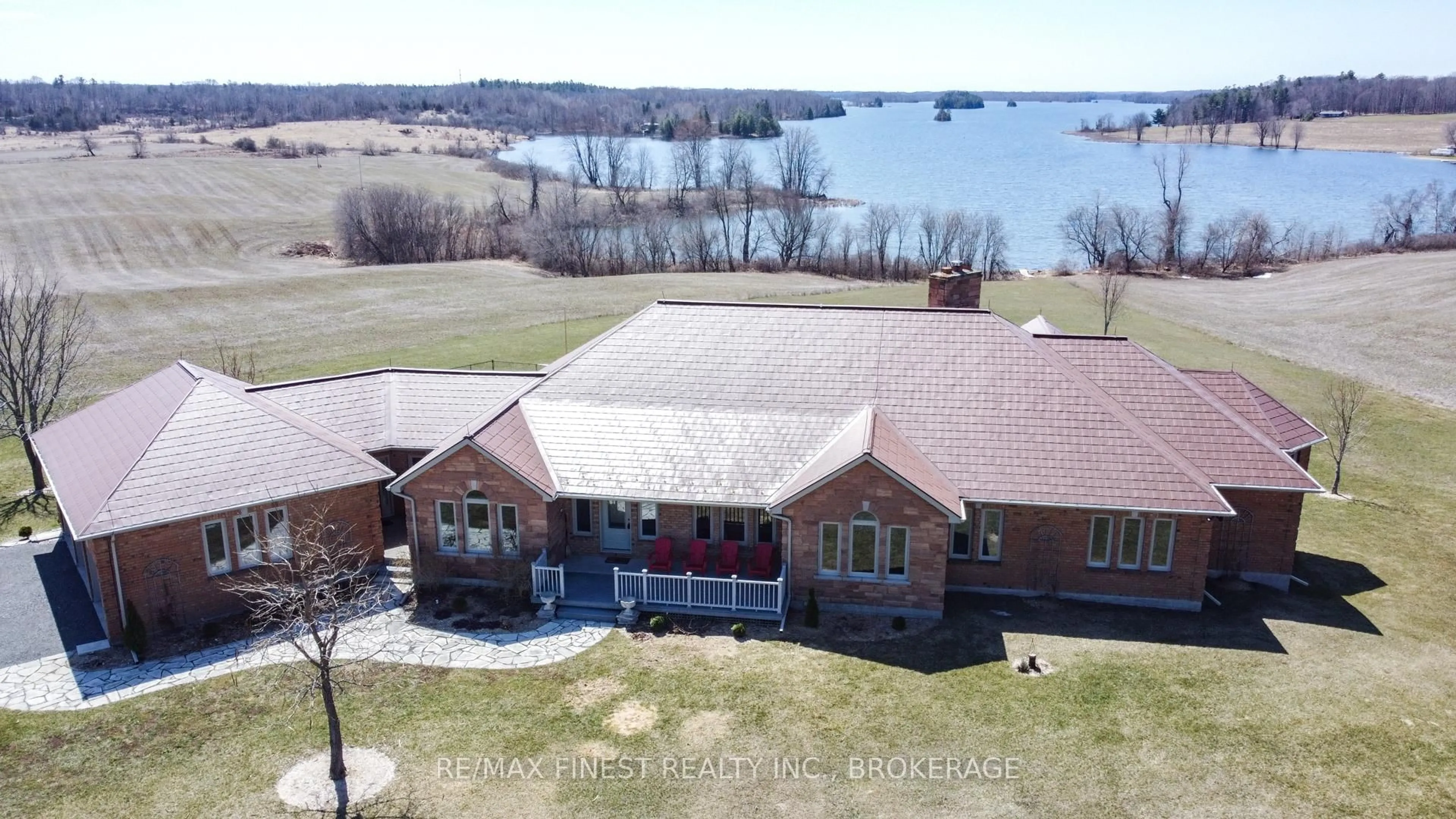 A pic from outside/outdoor area/front of a property/back of a property/a pic from drone, water/lake/river/ocean view for 3525 Burnt Hills Rd, Seeley's Bay Ontario K0H 2N0