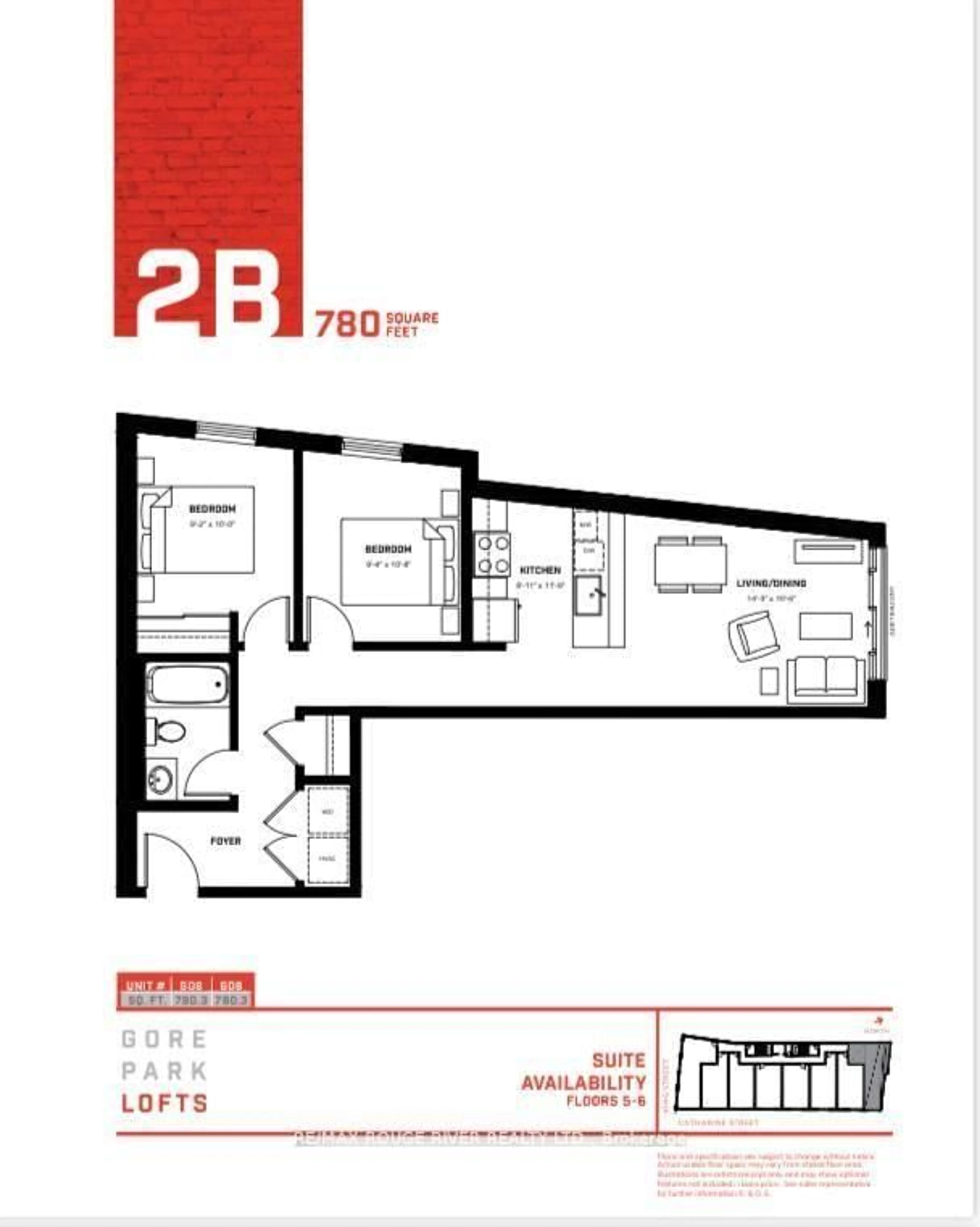 Floor plan for 121 King St #408, Hamilton Ontario L8N 1A9