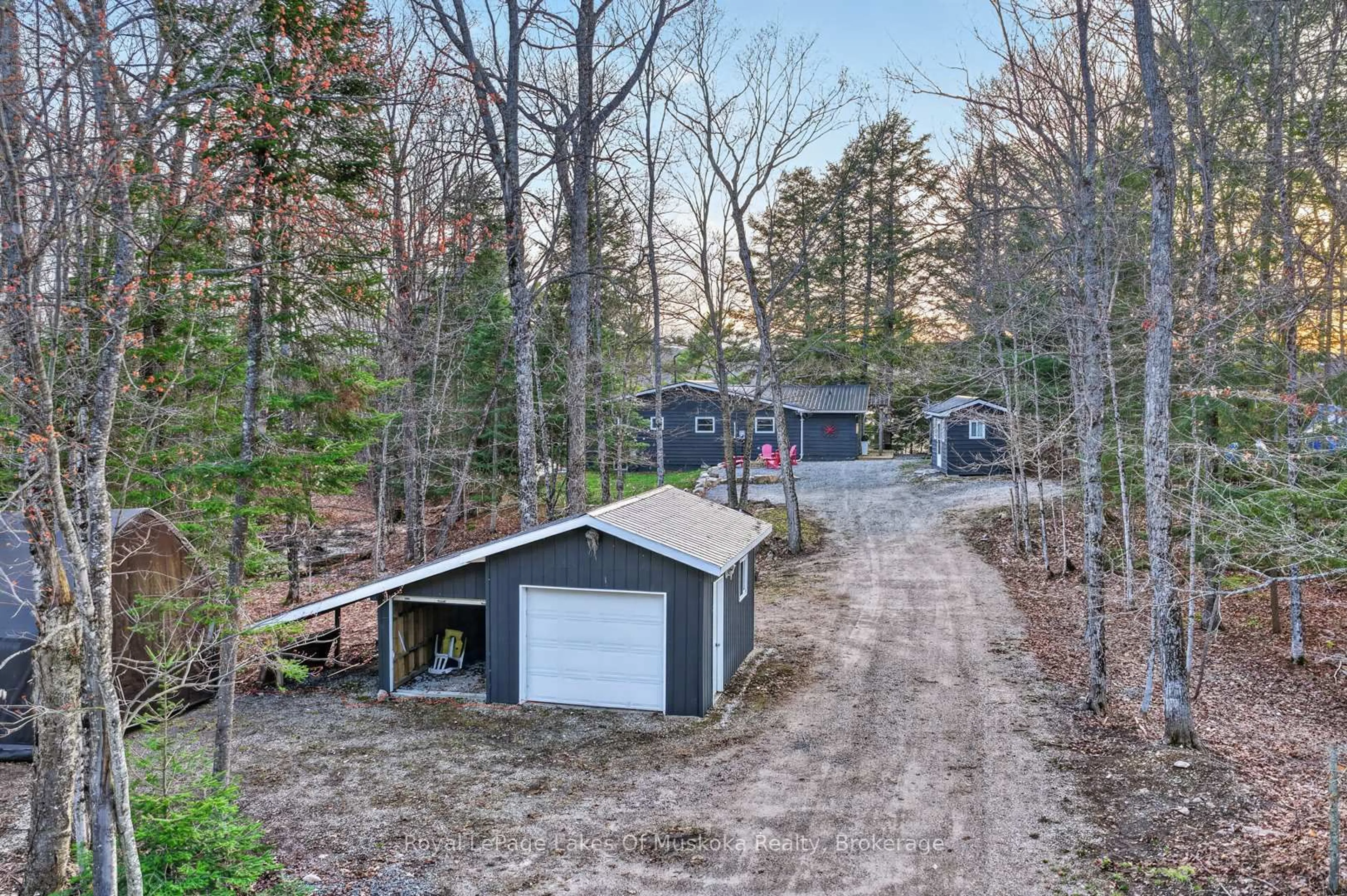A pic from outside/outdoor area/front of a property/back of a property/a pic from drone, forest/trees view for 354 Skyline Dr, Armour Ontario P0A 1L0