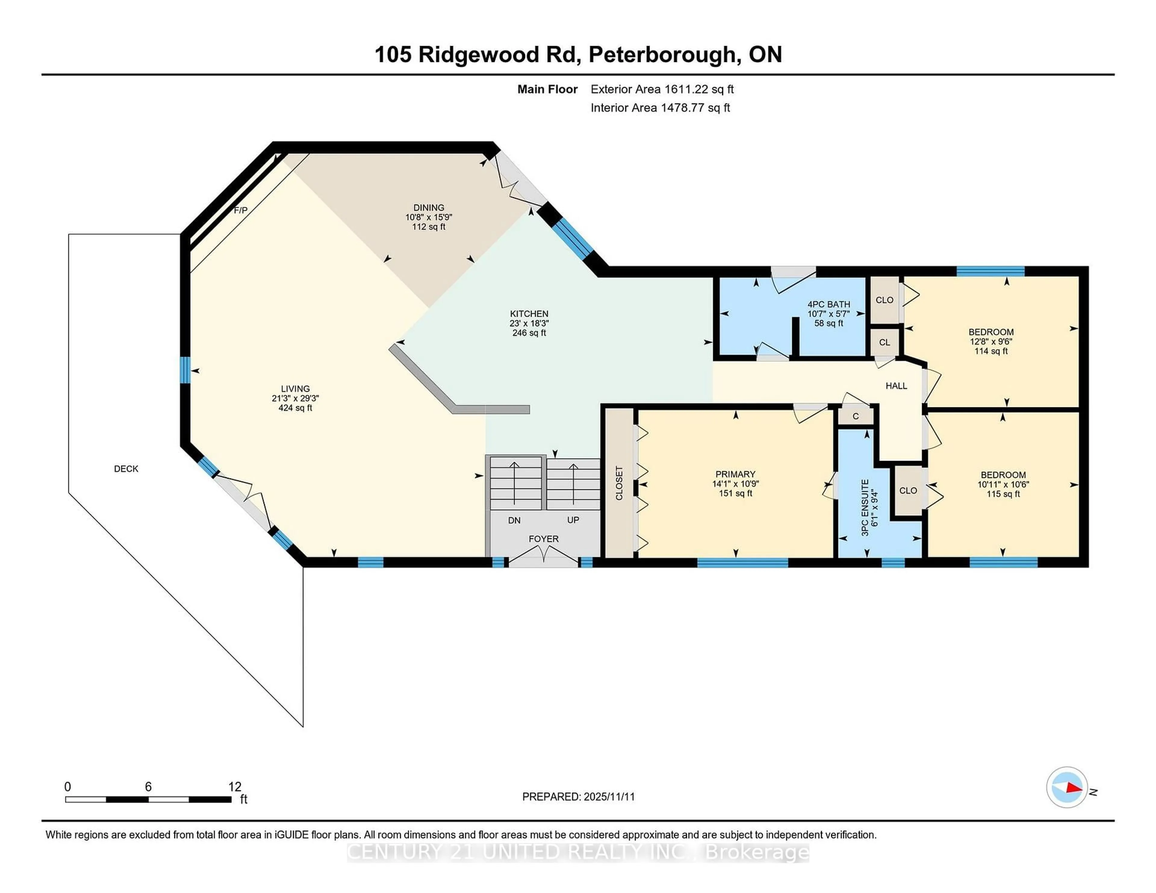 Floor plan for 105 Ridgewood Rd, Peterborough Ontario K9J 1P2