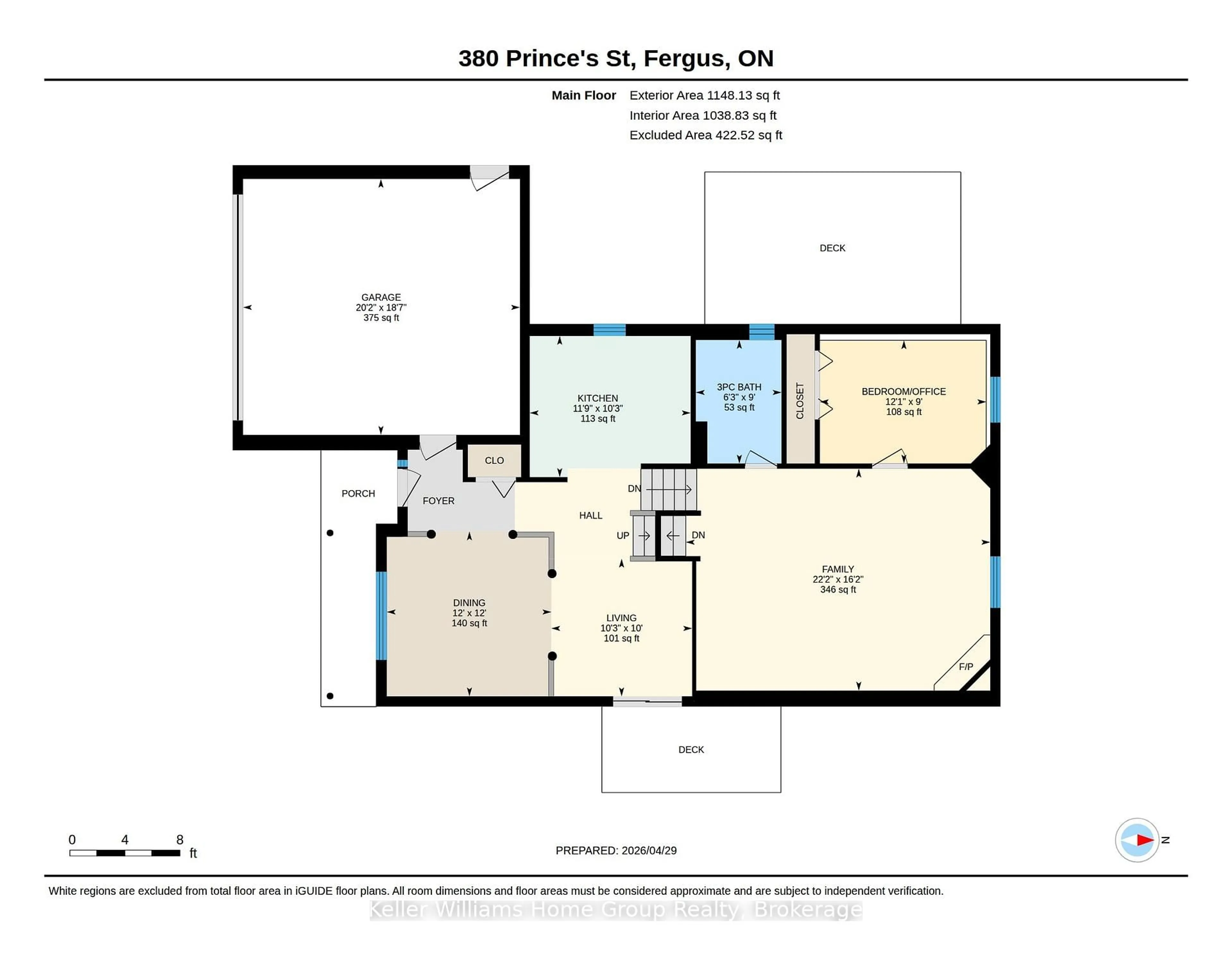 Floor plan for 380 Prince's St, Centre Wellington Ontario N1M 3T5