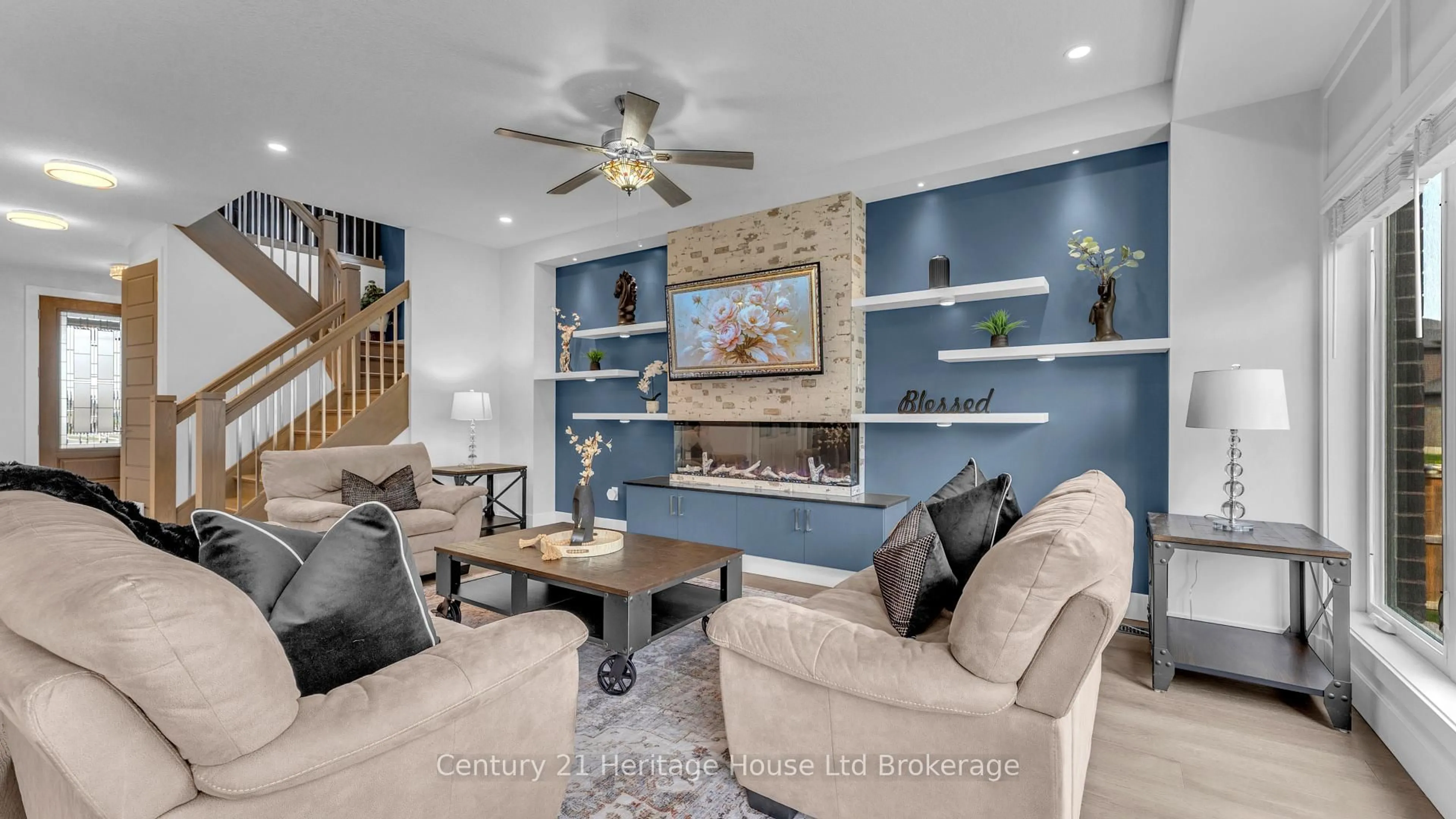 Living room with furniture, ceramic/tile floor for 1411 Sandbar St, London North Ontario N6G 0V4