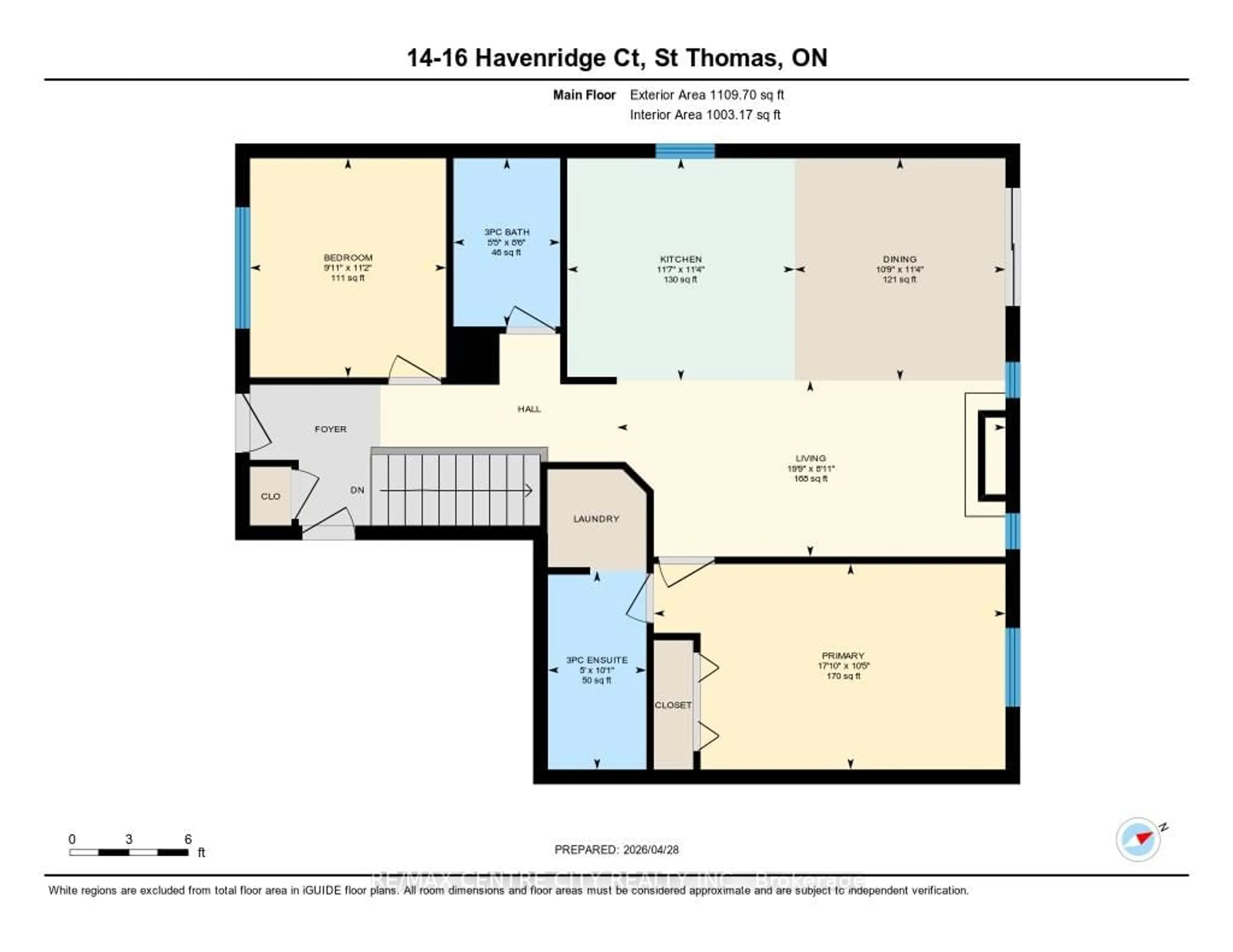 Floor plan for 16 Havenridge Crt #14, St. Thomas Ontario N5P 4P6