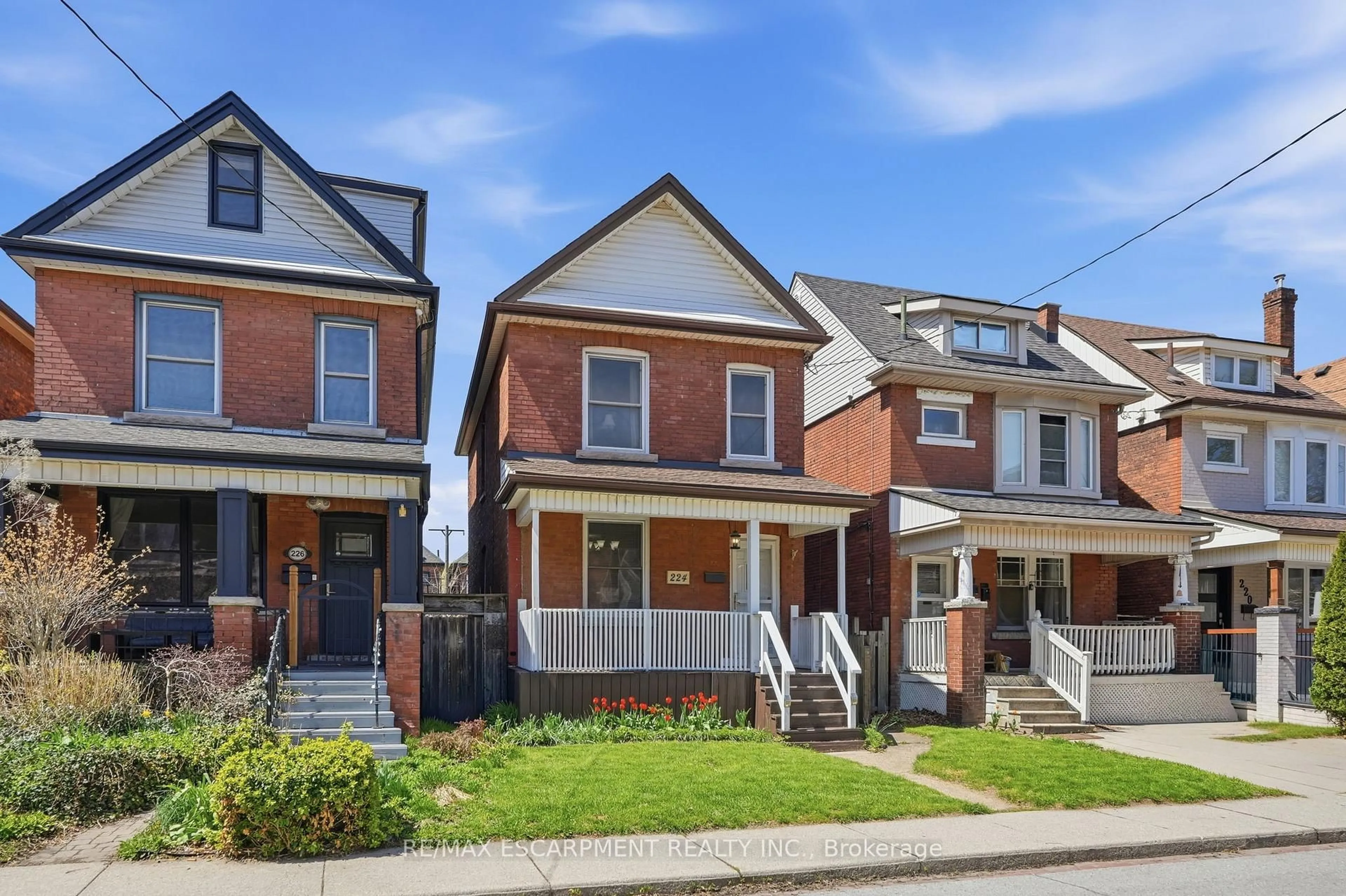 Home with brick exterior material, street for 224 BALSAM Ave, Hamilton Ontario L8M 3C1