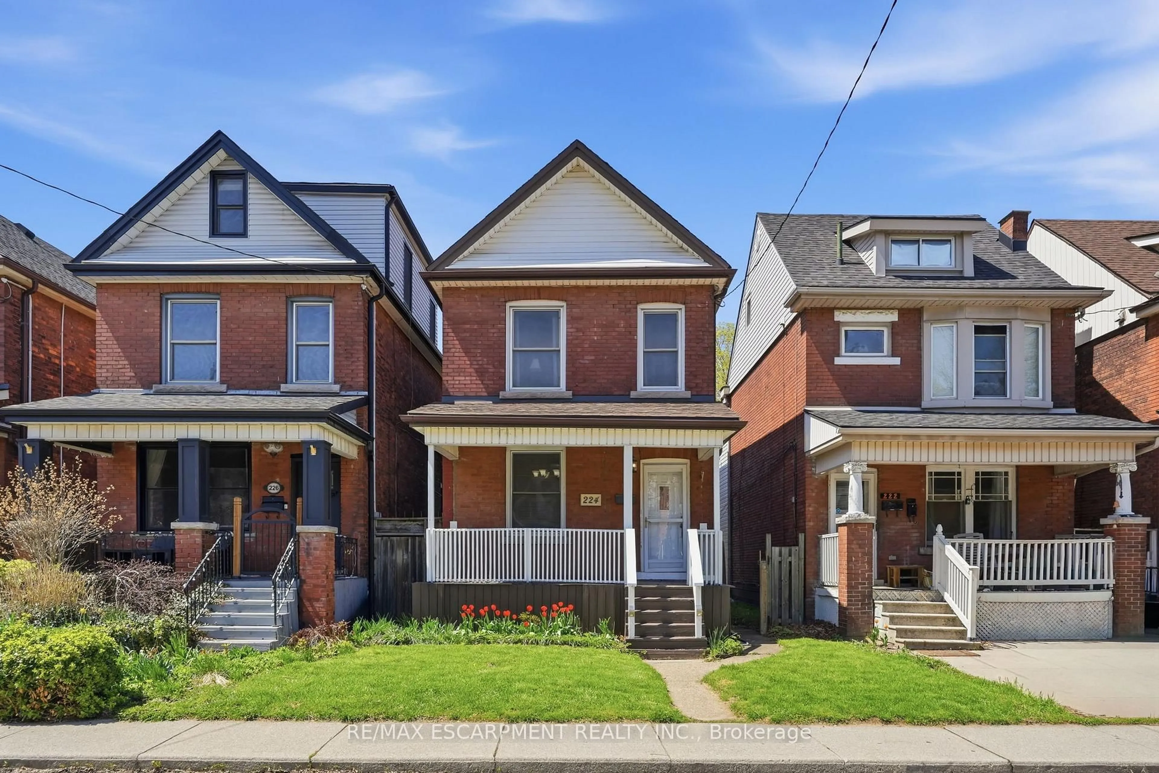 Home with brick exterior material, street for 224 BALSAM Ave, Hamilton Ontario L8M 3C1