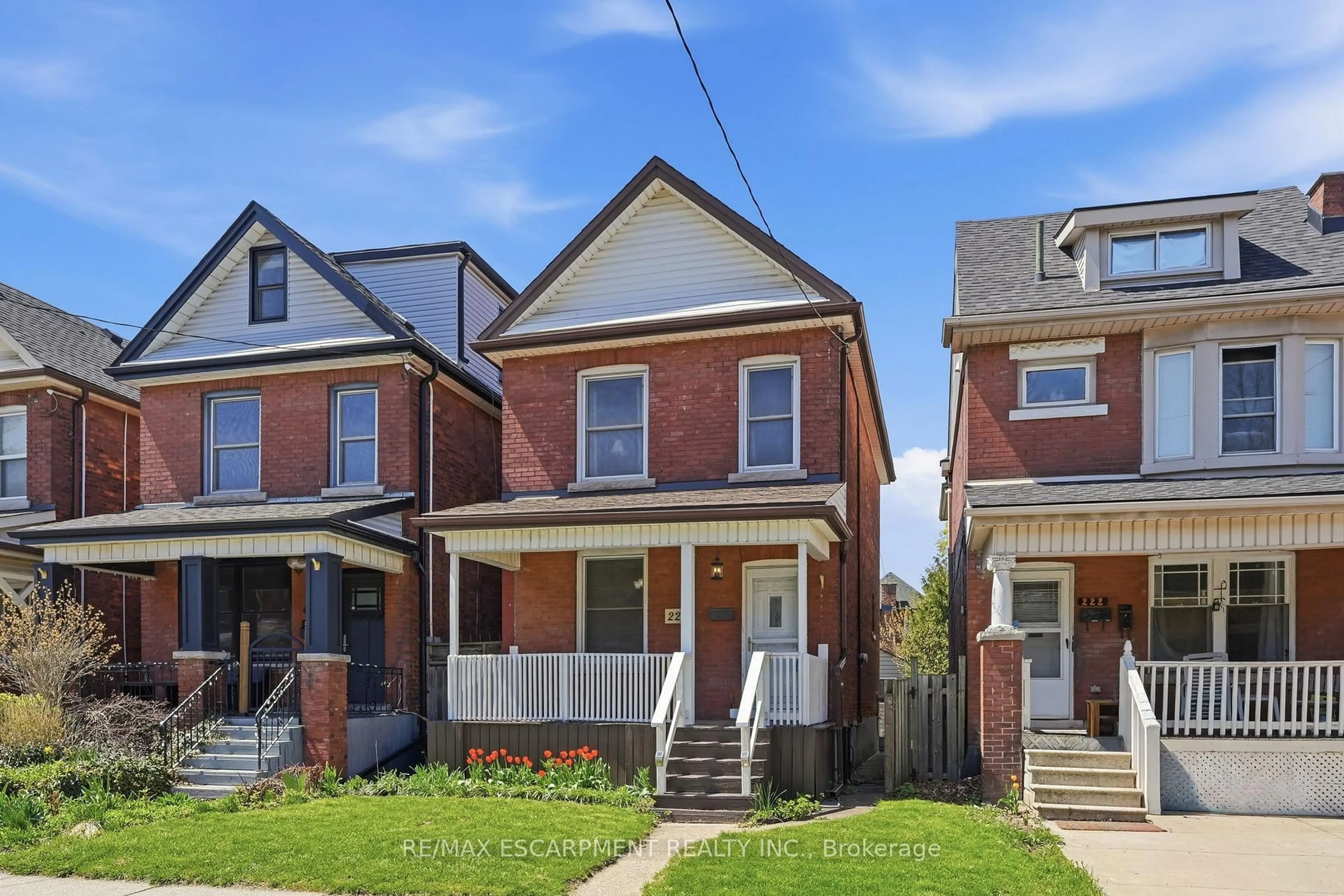 Home with brick exterior material, street for 224 BALSAM Ave, Hamilton Ontario L8M 3C1