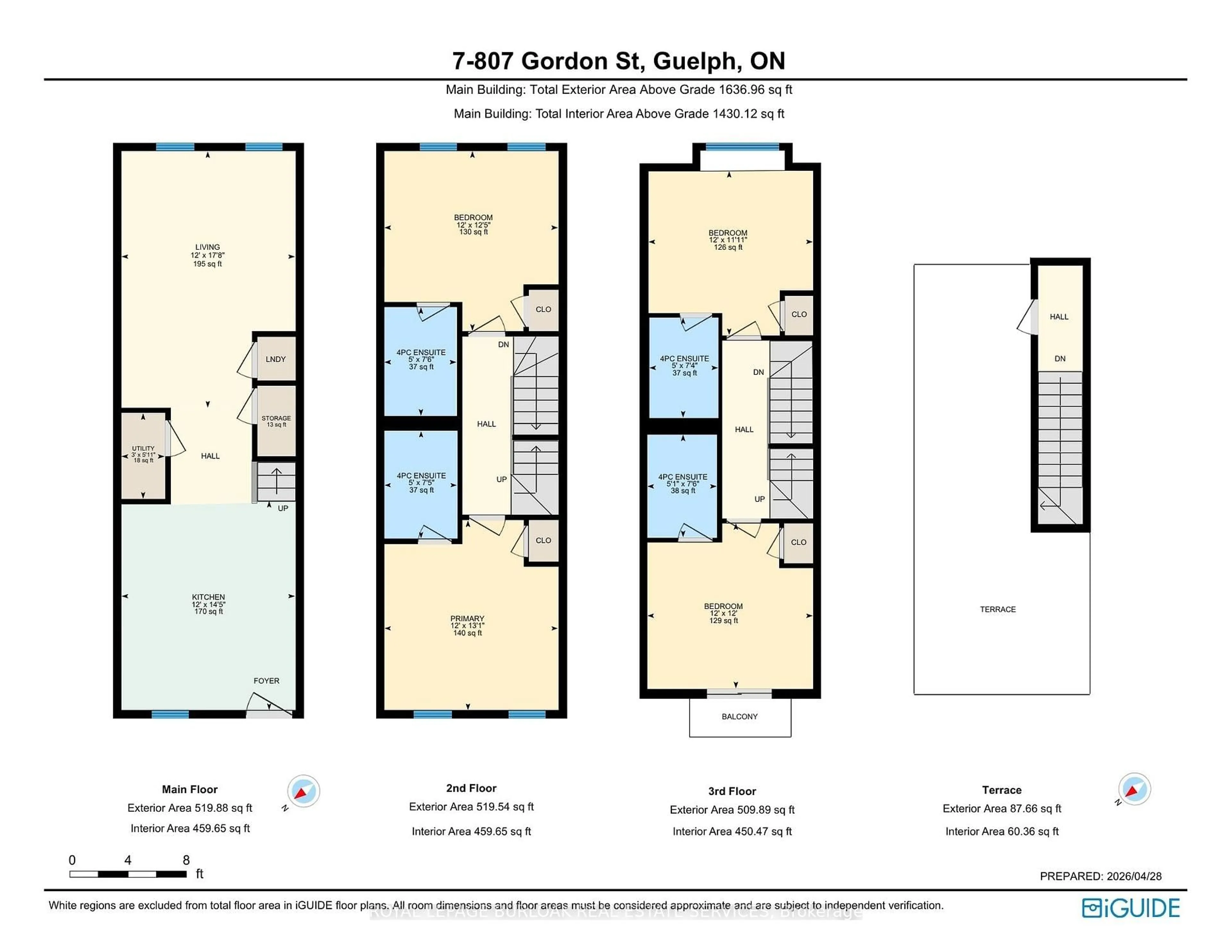 Floor plan for 807 Gordon St #7, Guelph Ontario N1G 1Y8