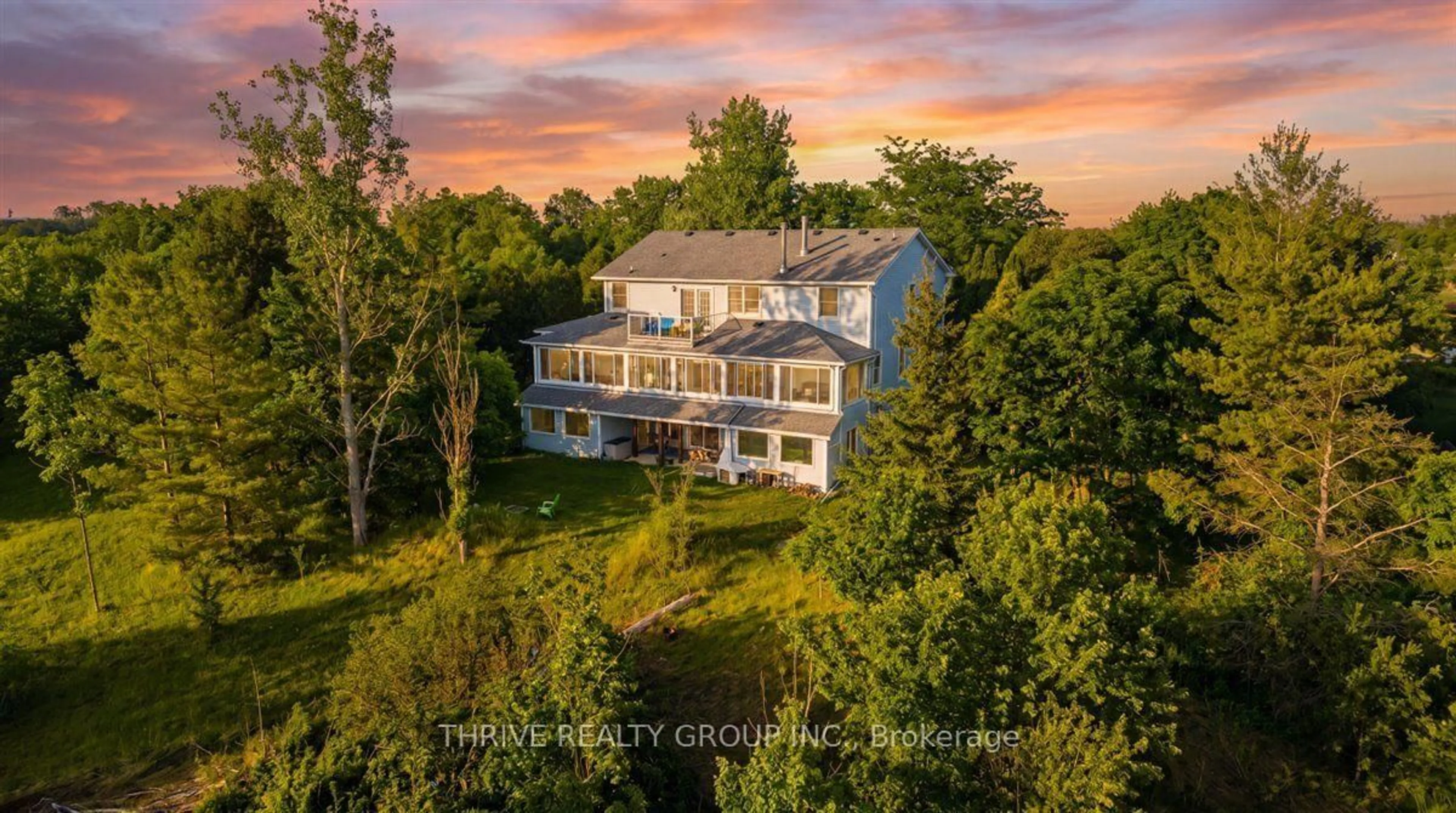 A pic from outside/outdoor area/front of a property/back of a property/a pic from drone, water/lake/river/ocean view for 24992 Crinan Line, West Elgin Ontario N0L 2P0