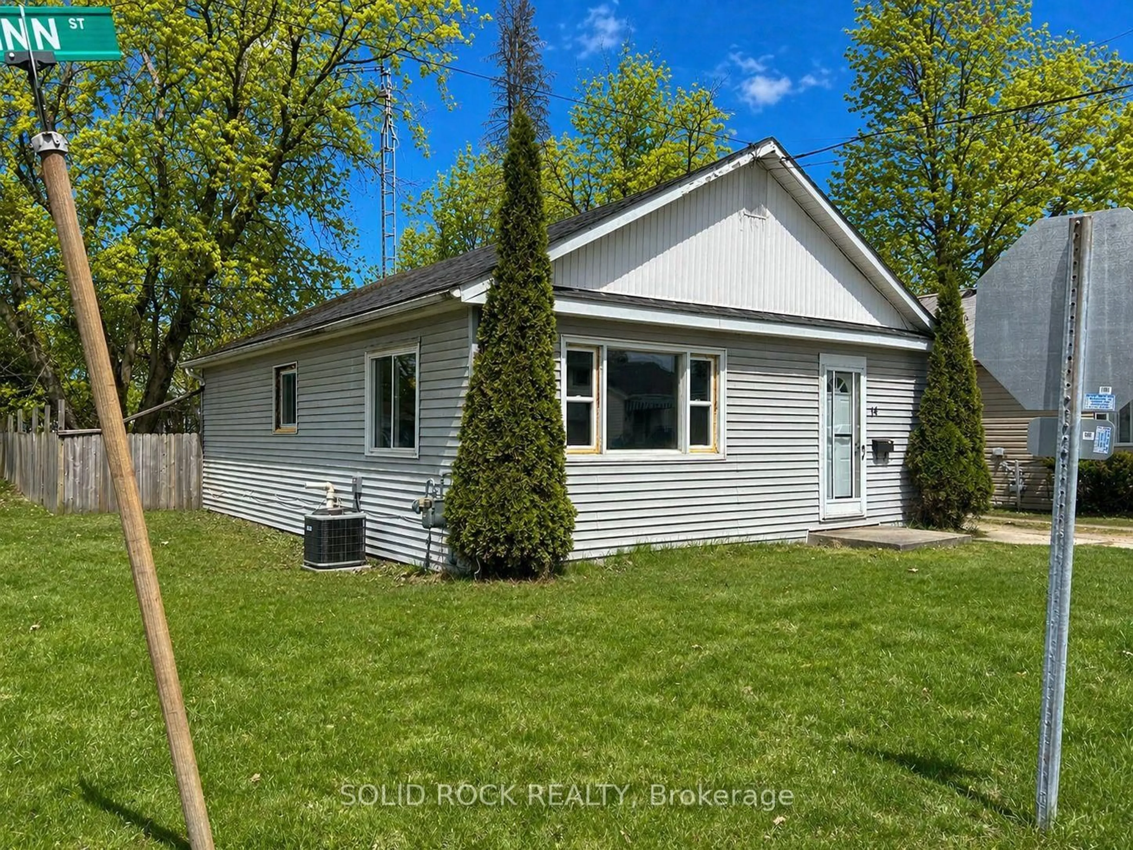 Home with vinyl exterior material, street for 14 Linn St, Limoges Ontario K0K 2M0