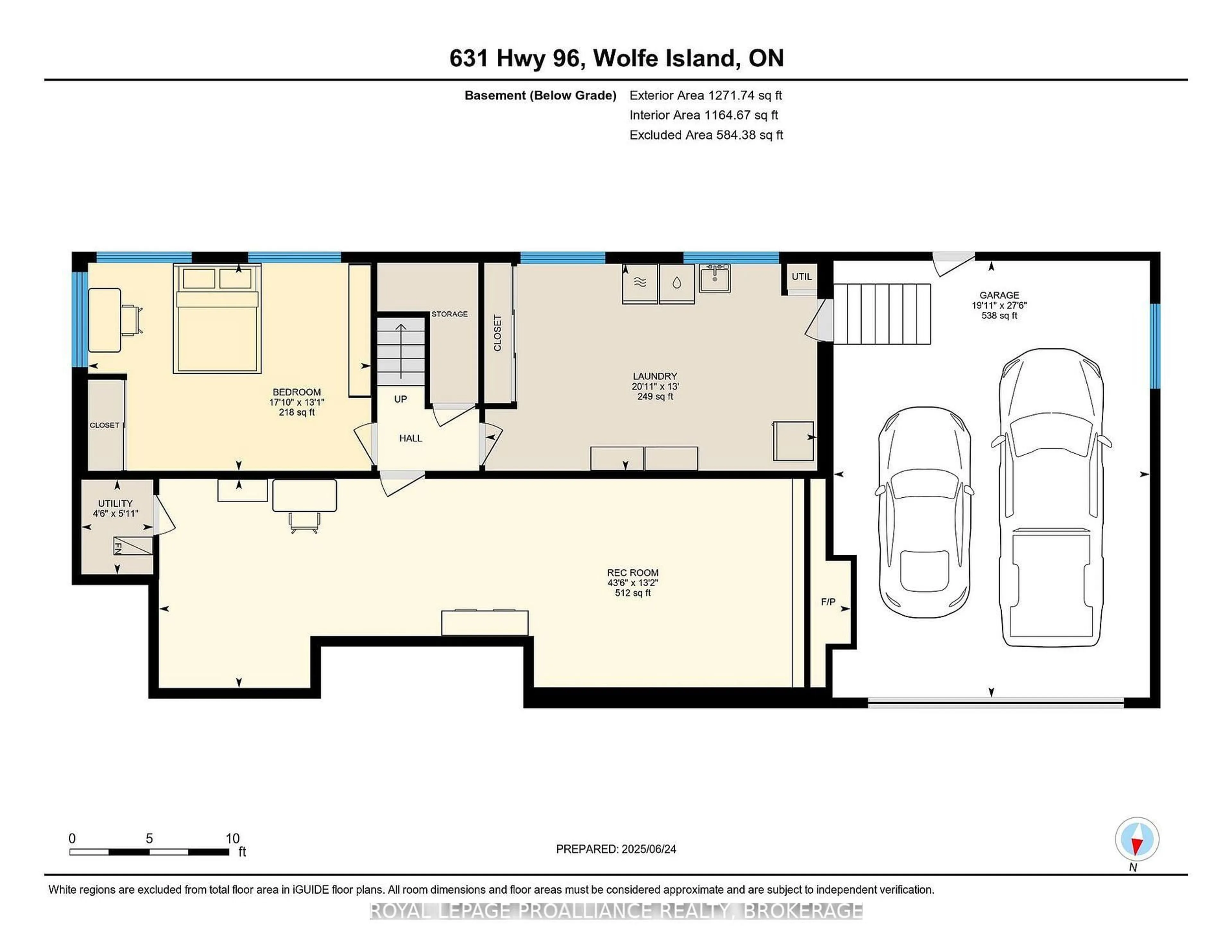 Floor plan for 631 Highway 96, Wolfe Island Ontario K0H 2Y0