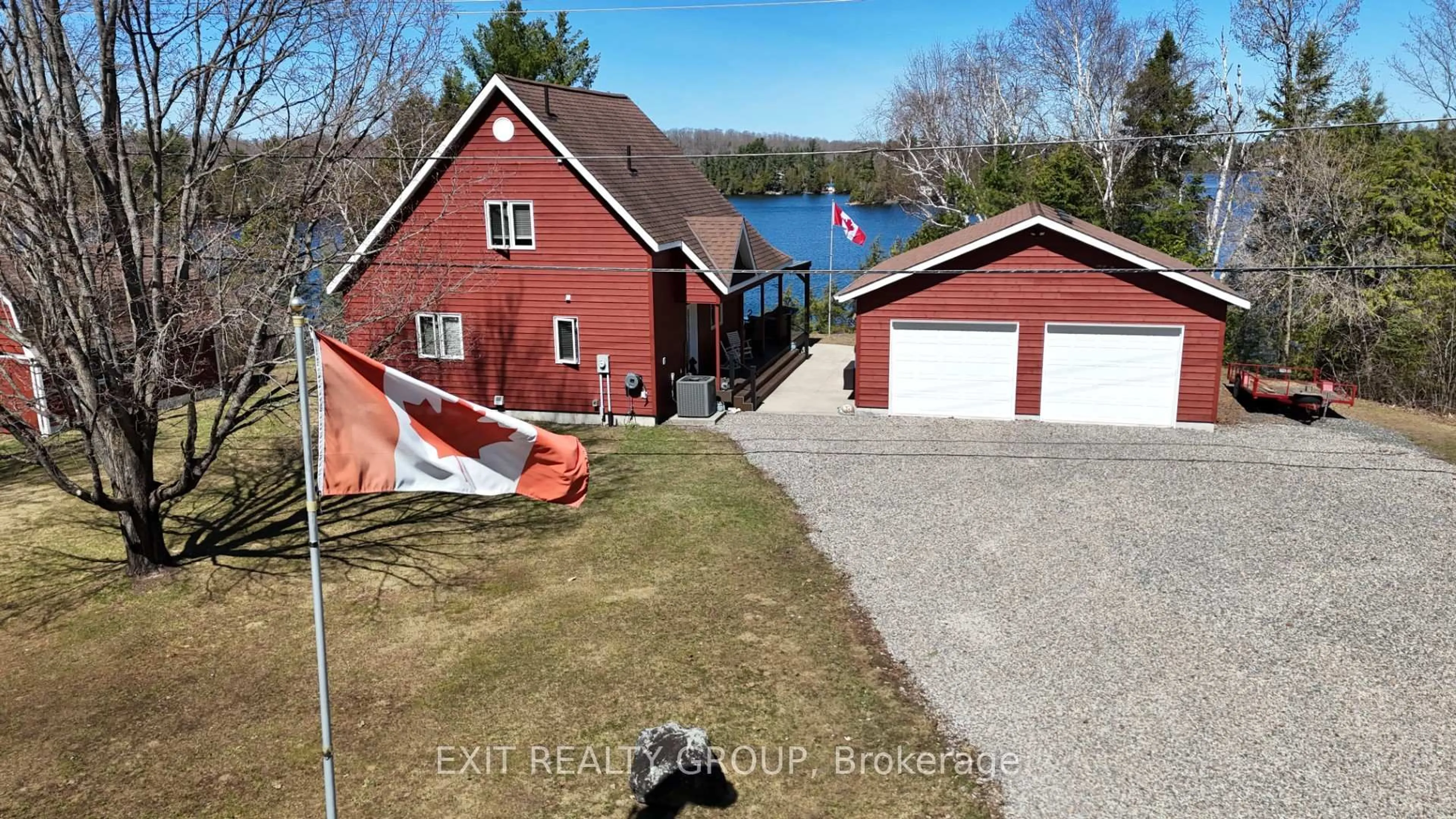 A pic from outside/outdoor area/front of a property/back of a property/a pic from drone, water/lake/river/ocean view for 2639 Weslemkoon Lake Rd, Hastings Ontario K0L 1W0