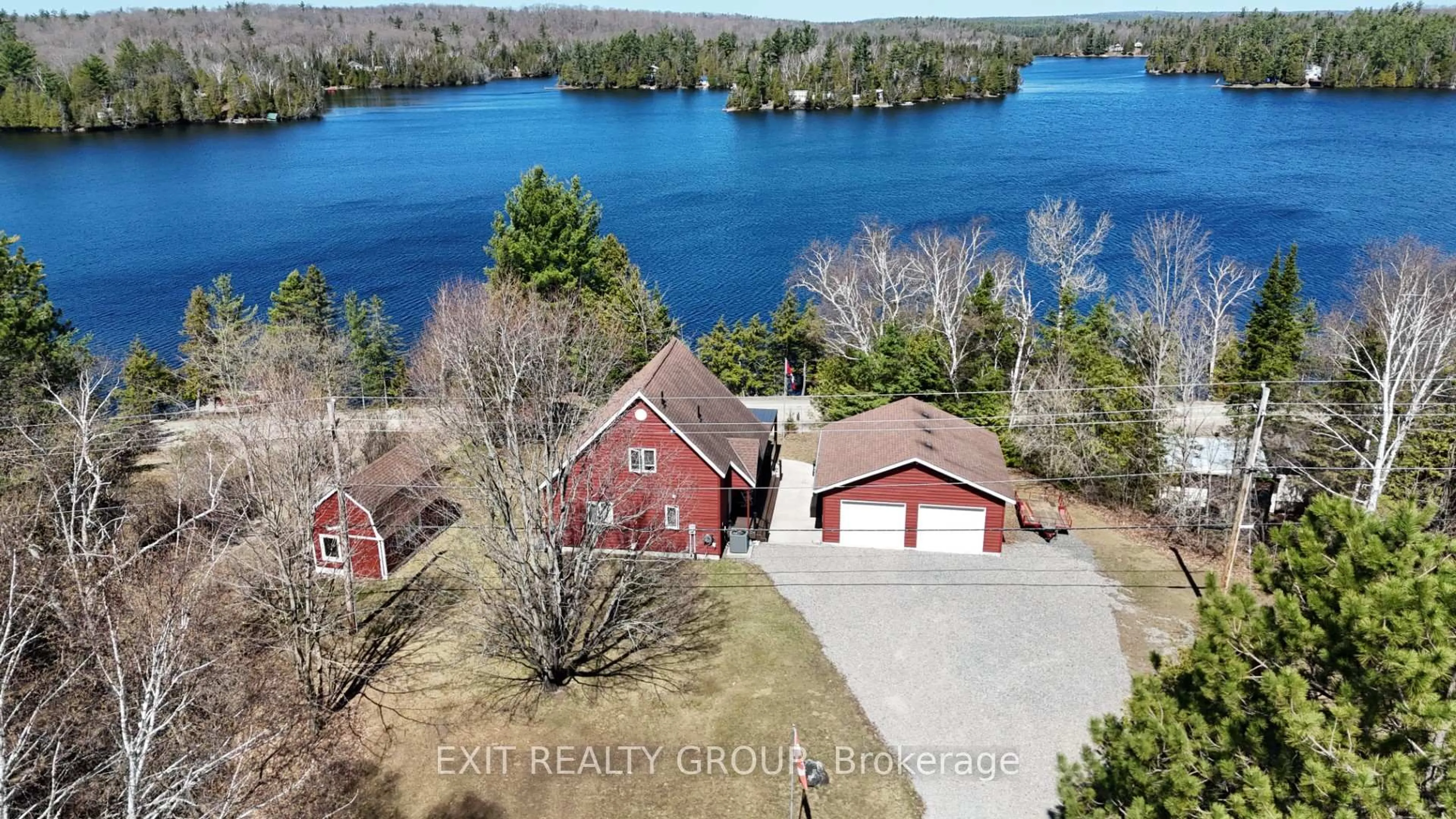 A pic from outside/outdoor area/front of a property/back of a property/a pic from drone, water/lake/river/ocean view for 2639 Weslemkoon Lake Rd, Hastings Ontario K0L 1W0
