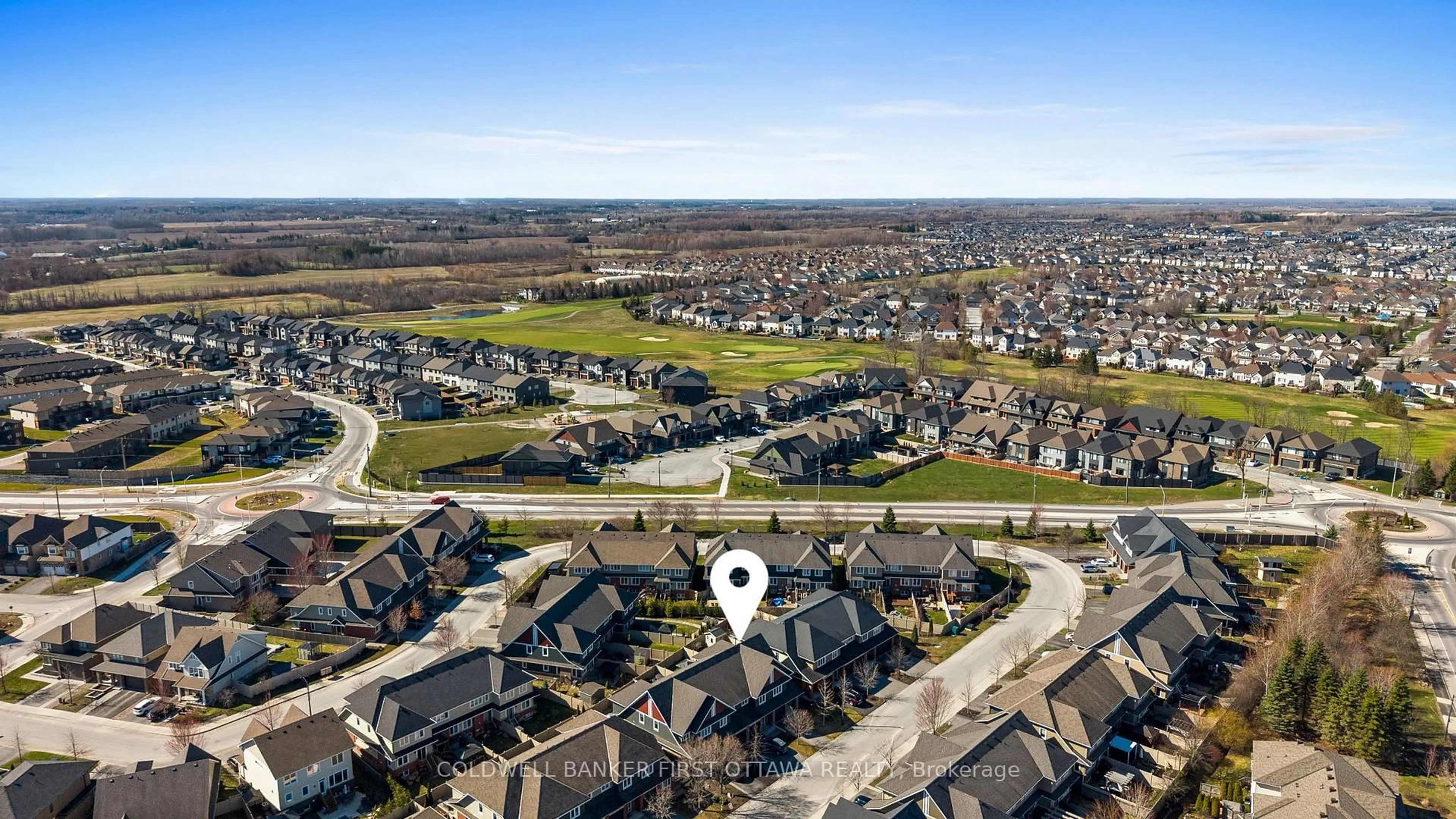 A pic from outside/outdoor area/front of a property/back of a property/a pic from drone, street for 461 Kilspindie Rdge, Ottawa Ontario K2J 6A4