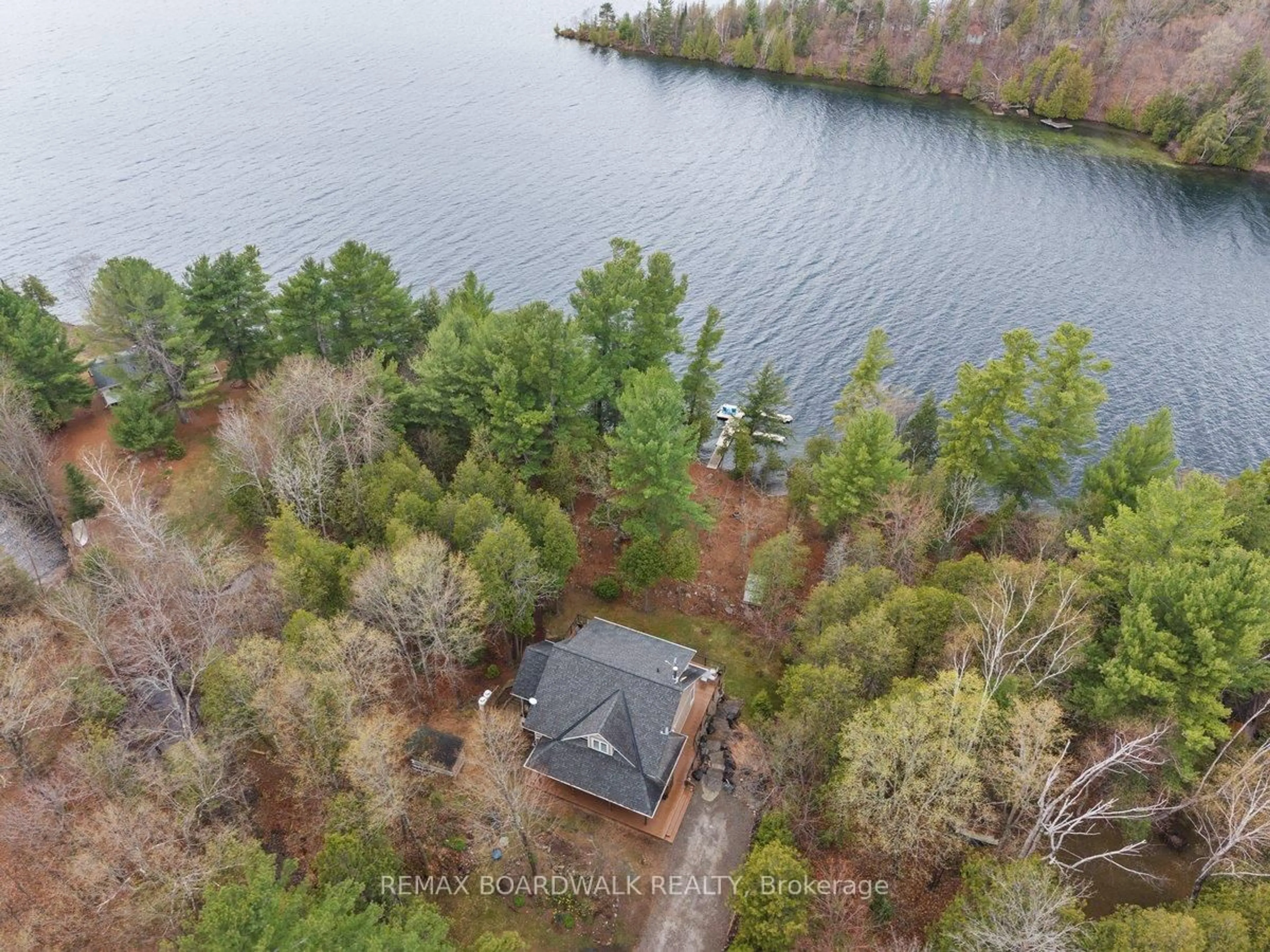 A pic from outside/outdoor area/front of a property/back of a property/a pic from drone, water/lake/river/ocean view for 2924 R29 Rd, Rideau Lakes Ontario K0G 1V0