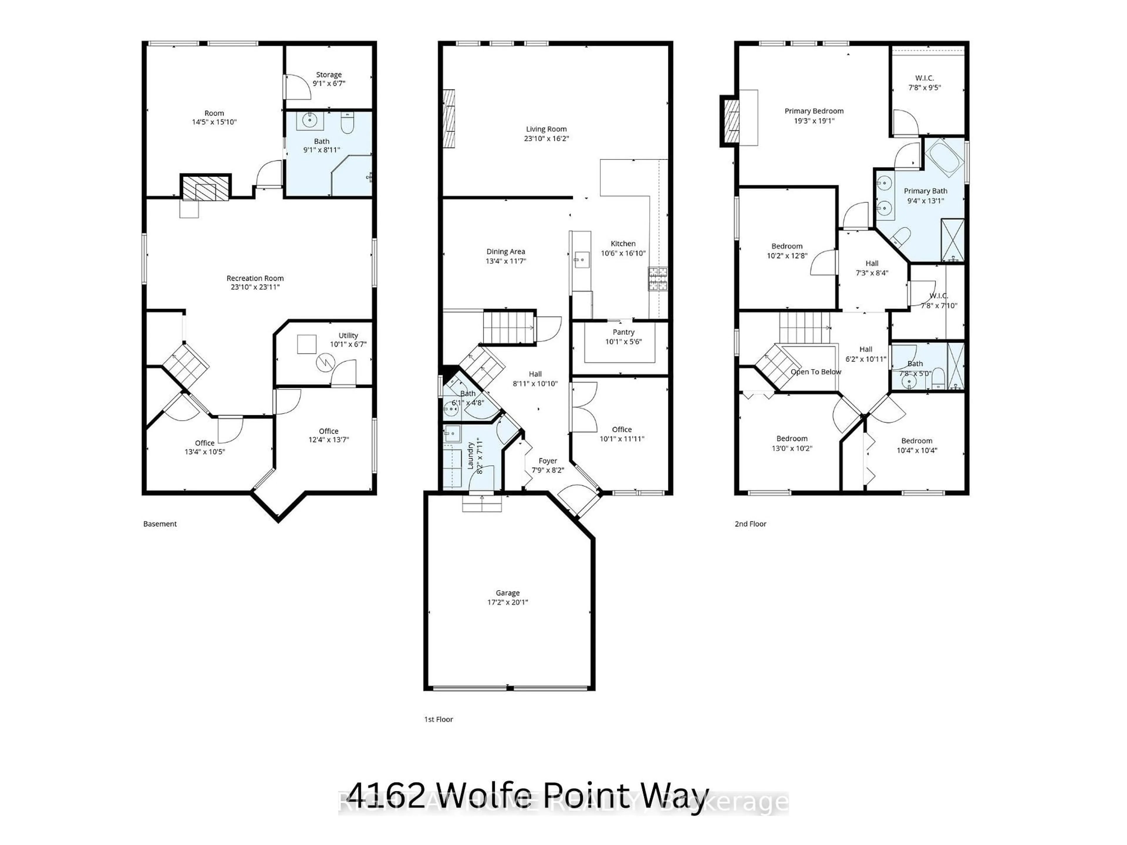 Floor plan for 4162 Wolfe Point Way, Ottawa Ontario K1V 1P5