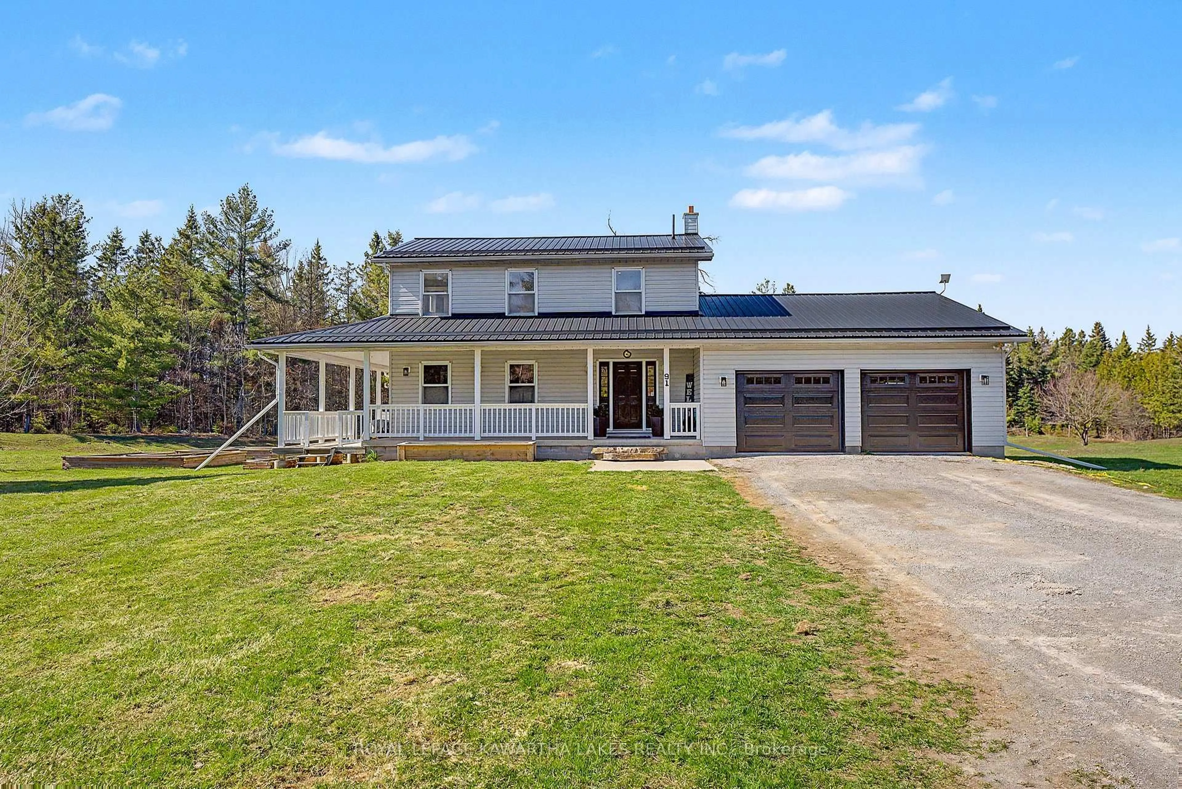 A pic from outside/outdoor area/front of a property/back of a property/a pic from drone, street for 91 SOMERVILLE CONCESSION 5,, Kawartha Lakes Ontario K0M 1K0