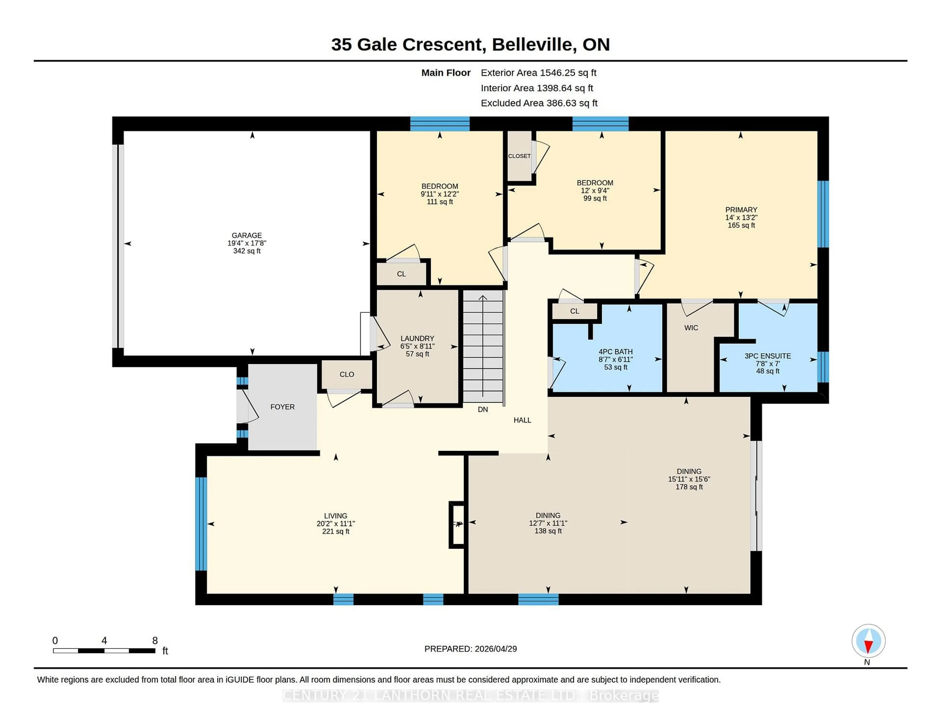Floor plan for 35 Gale Cres, Belleville Ontario K8N 0M4