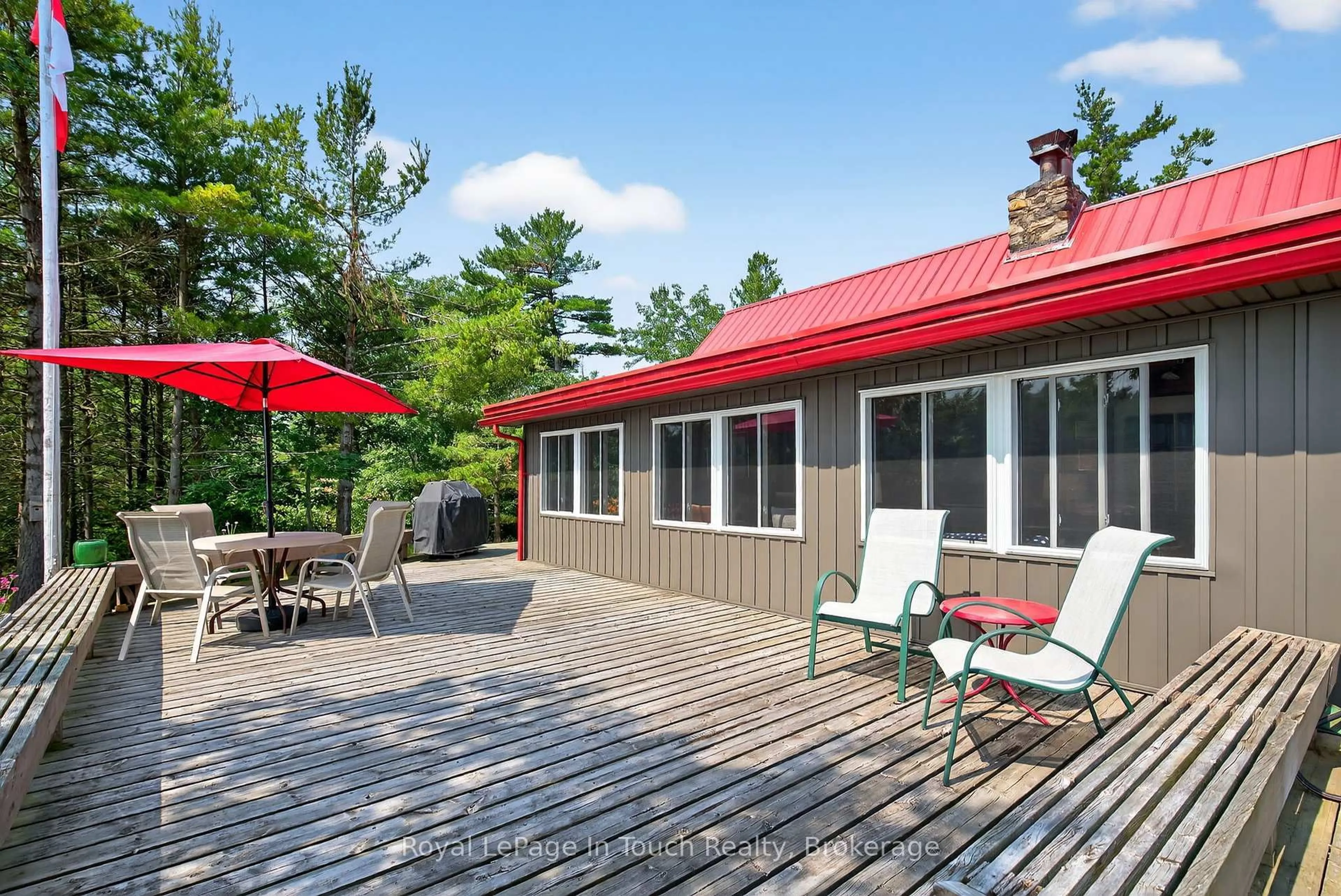 Patio, water/lake/river/ocean view for 34 B320 Sans Souci Island, The Archipelago Ontario P2A 0B7