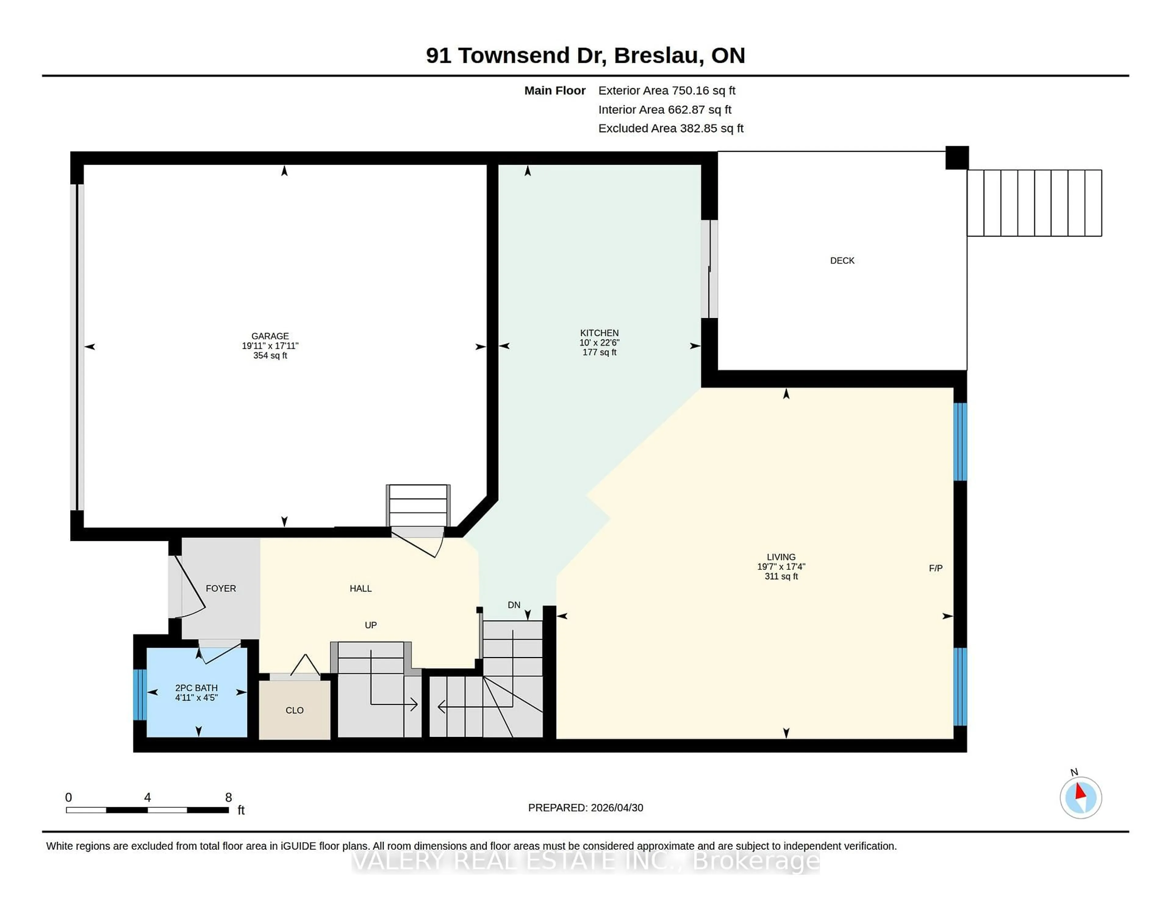 Floor plan for 91 Townsend Dr, Woolwich Ontario N0B 1M0