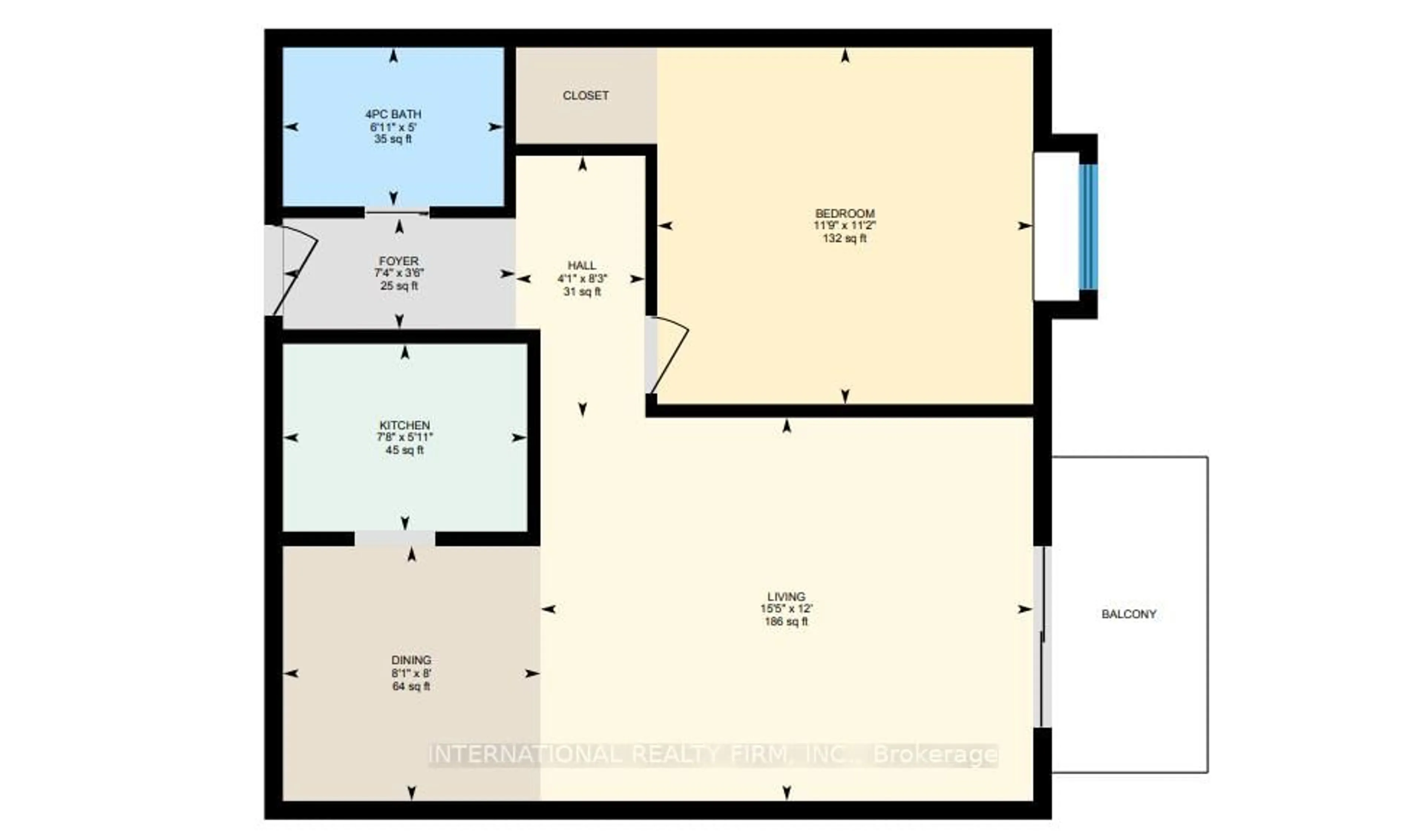 Floor plan for 25 College St #407, Belleville Ontario K8P 2E3
