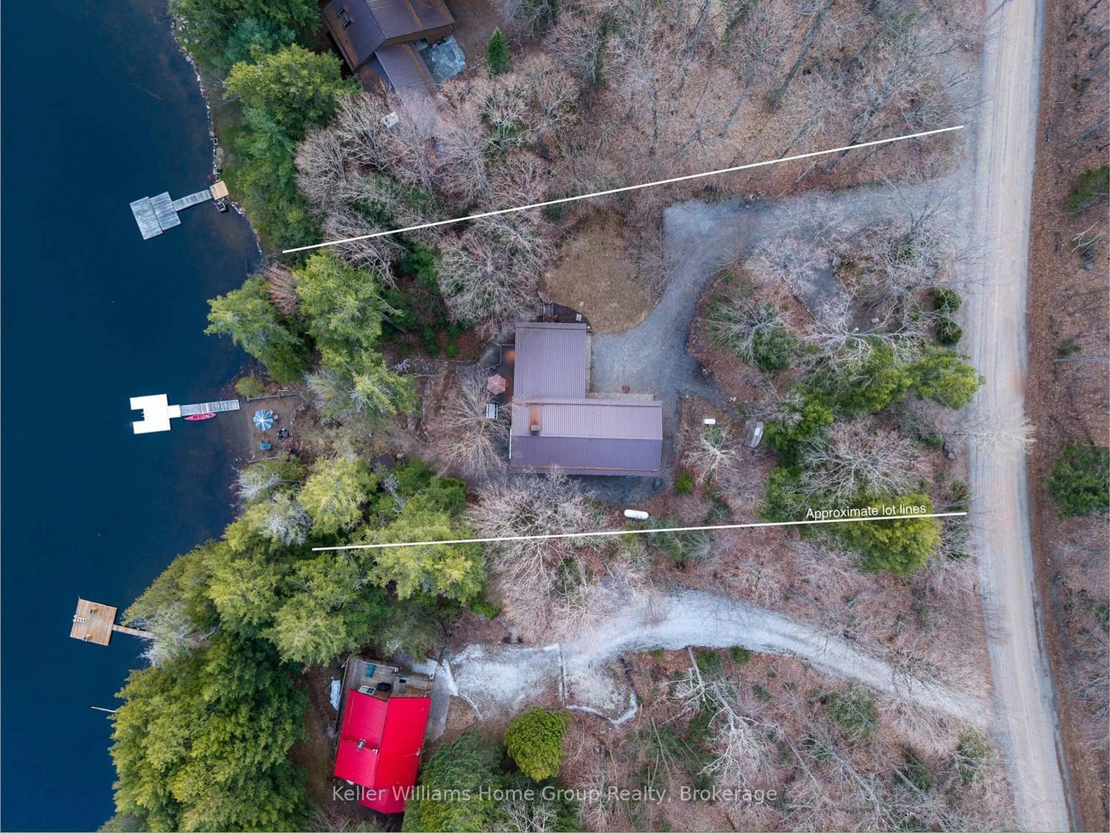 A pic from outside/outdoor area/front of a property/back of a property/a pic from drone, forest/trees view for 1139 Basshaunt Lake Rd, Dysart et al Ontario K0M 1M0